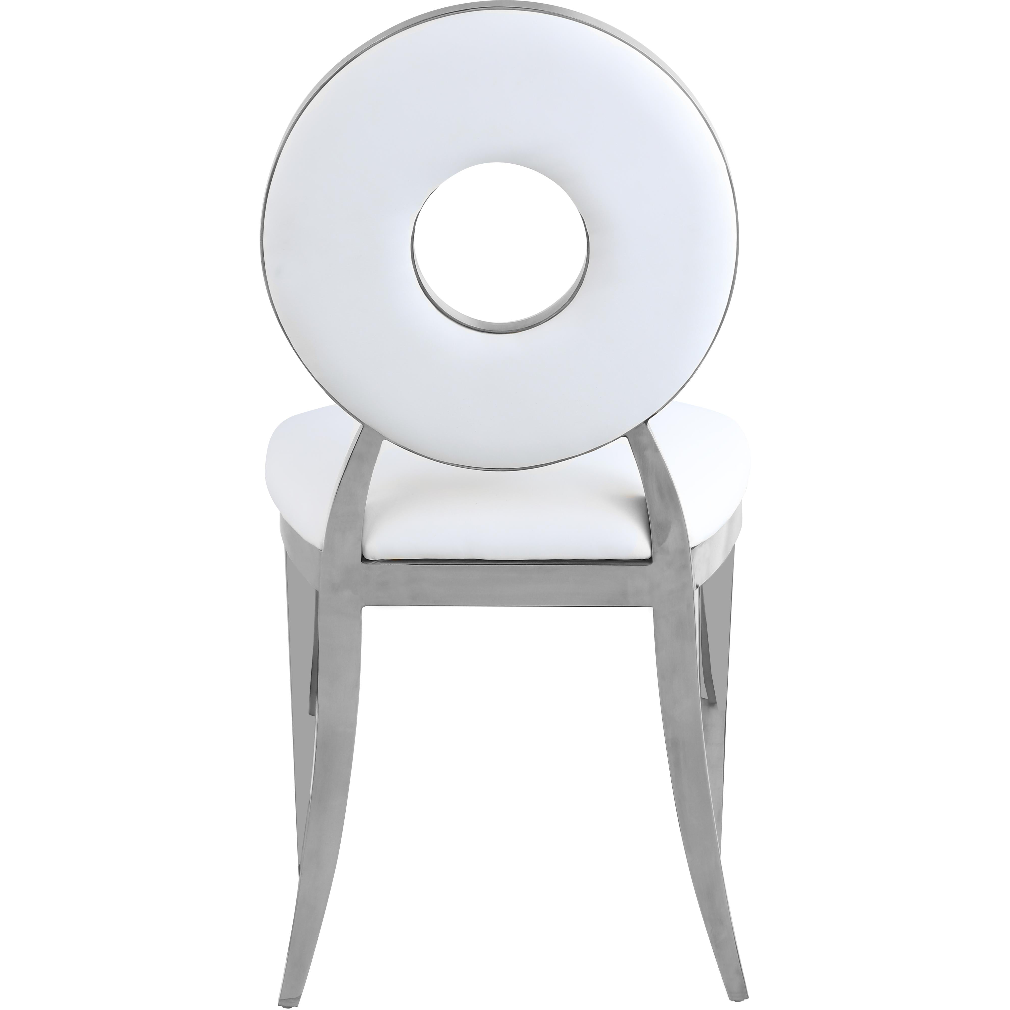 Meridian Carousel White Vegan Leather Dining Chair