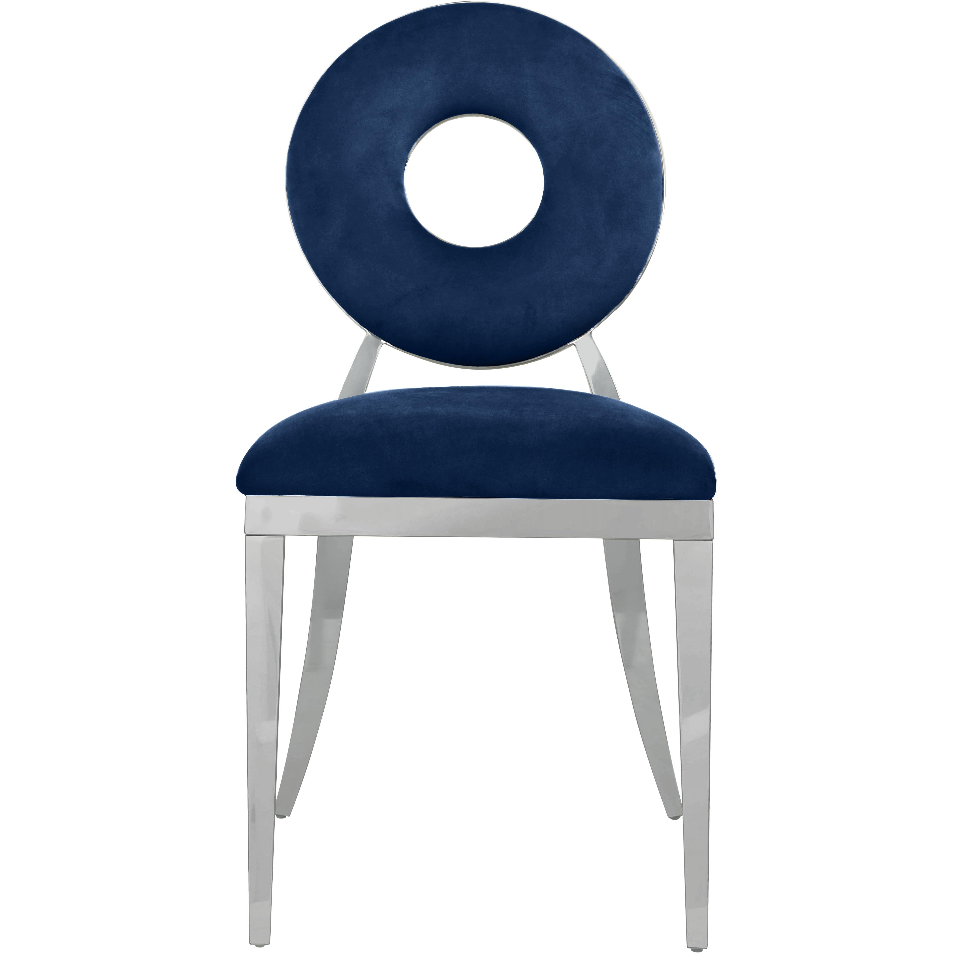 Meridian Carousel Navy Velvet Dining Chair