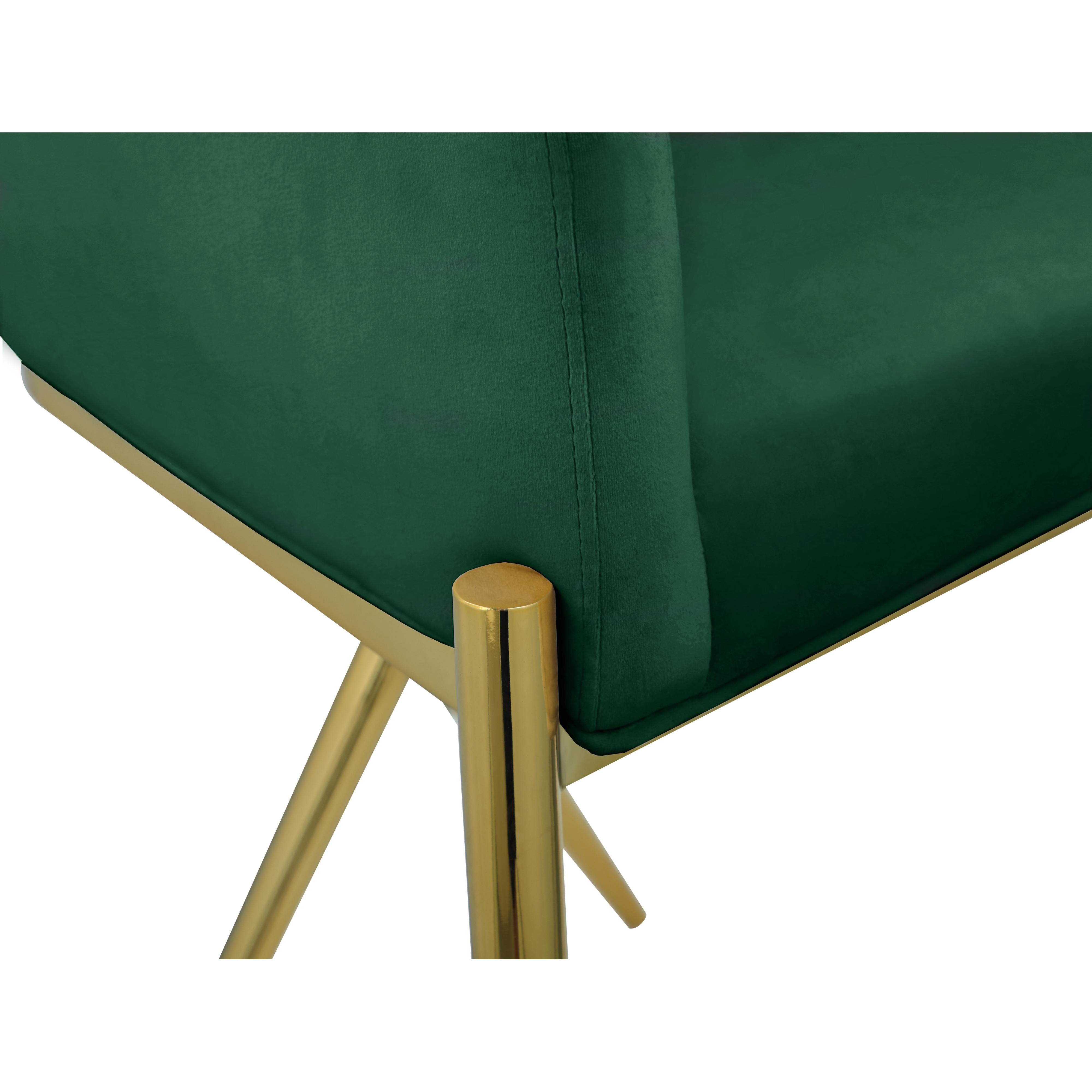 Meridian Xavier Green Velvet Counter Stool