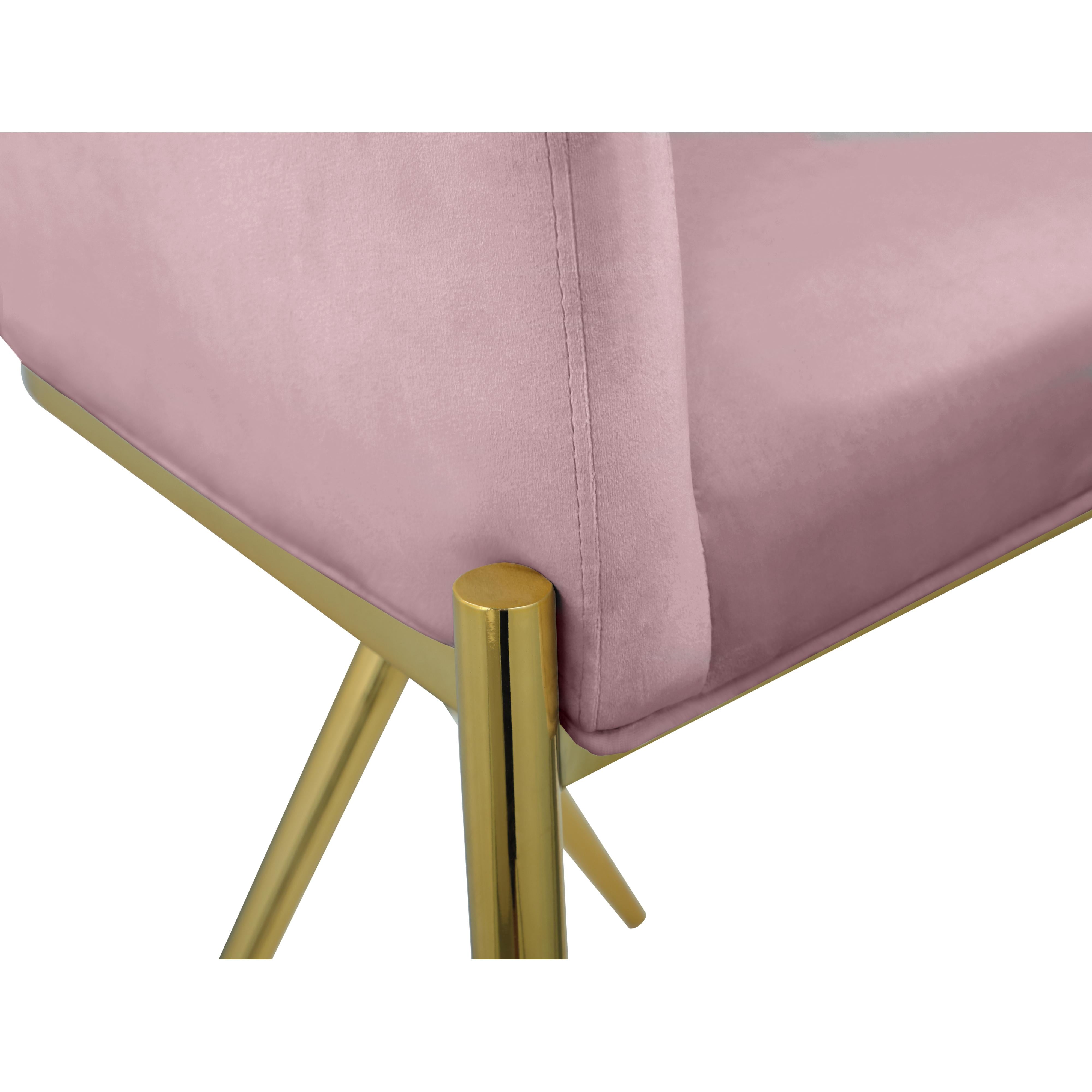 Meridian Xavier Pink Velvet Counter Stool