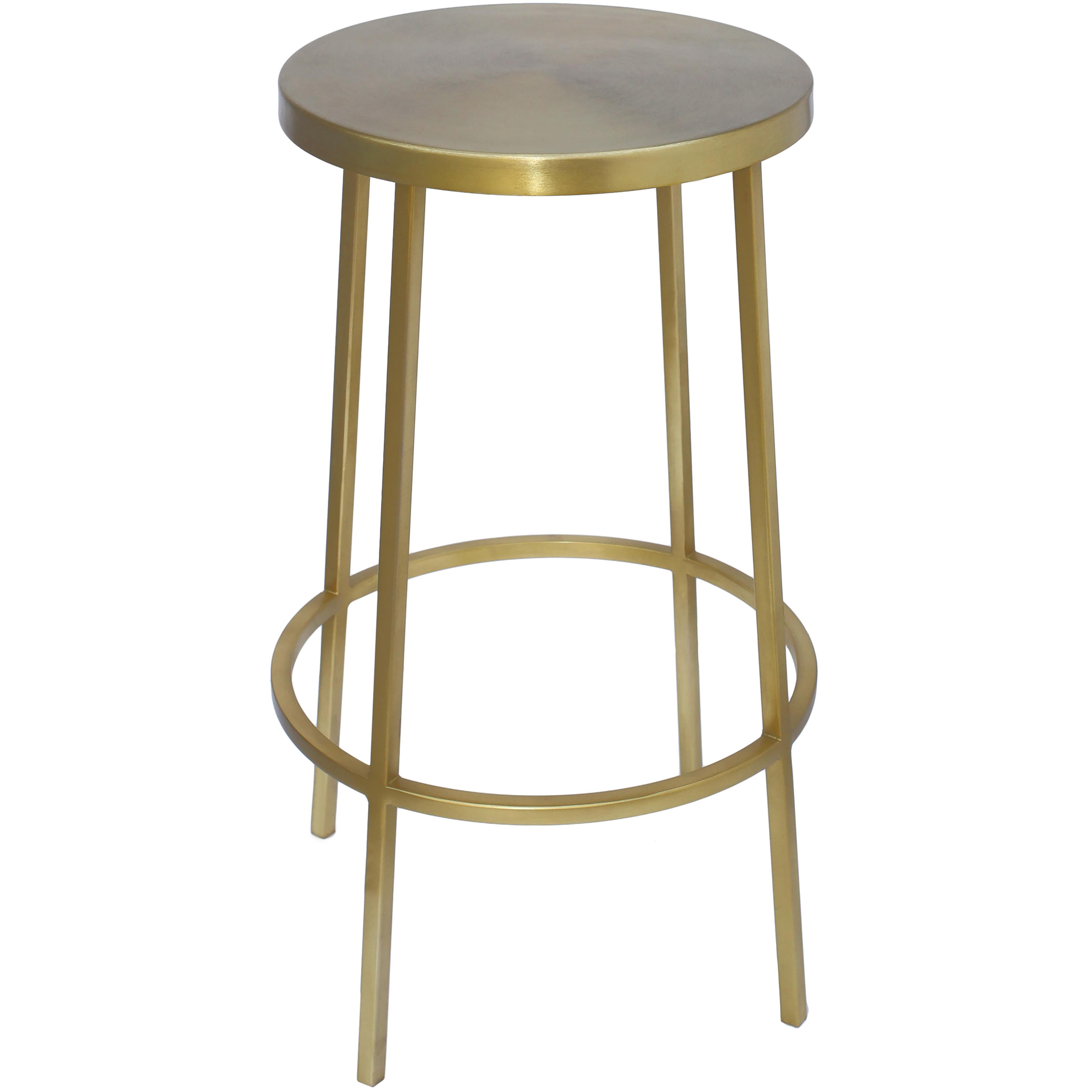 Meridian Tyson Gold Iron Counter Stool