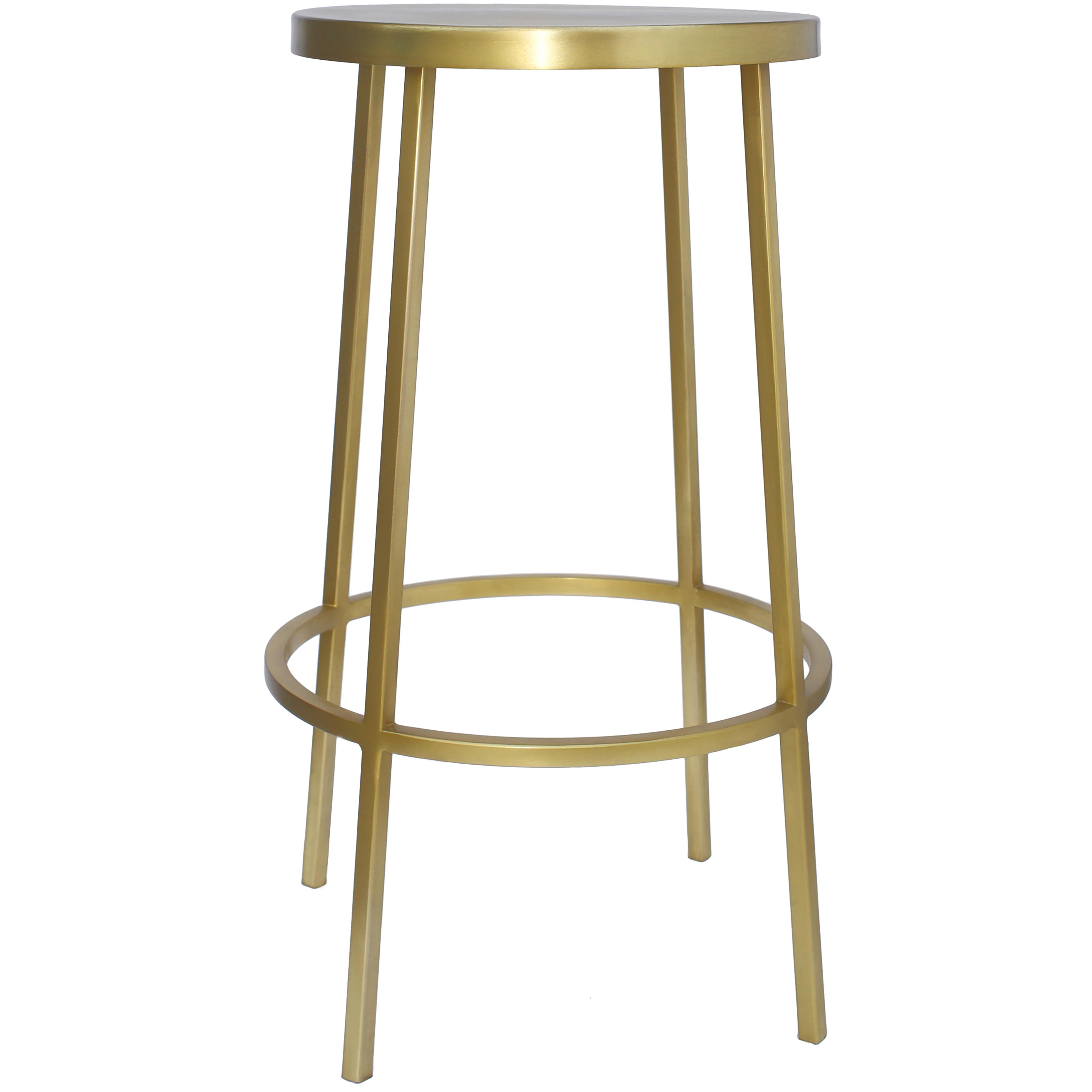 Meridian Tyson Gold Iron Counter Stool