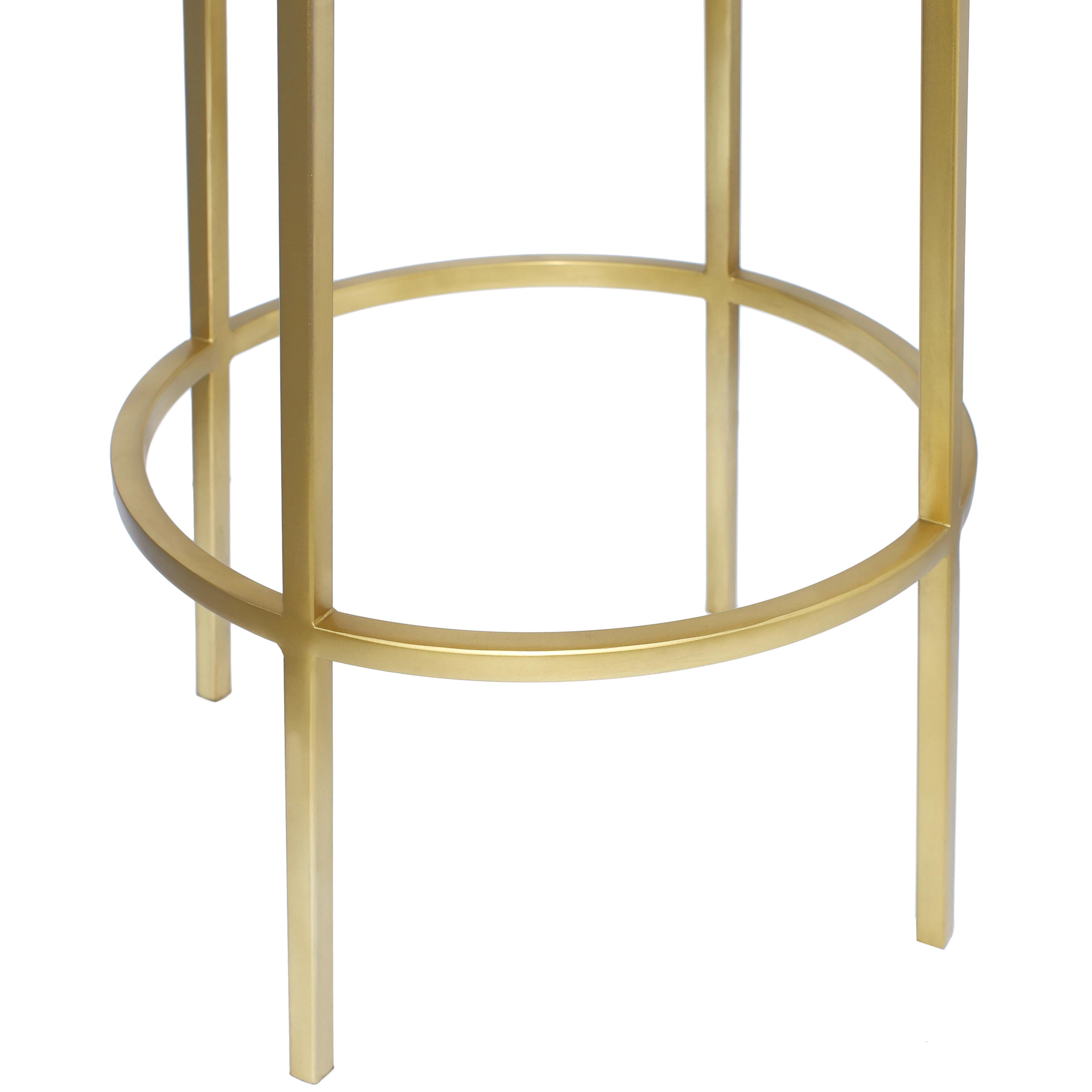 Meridian Tyson Gold Iron Counter Stool