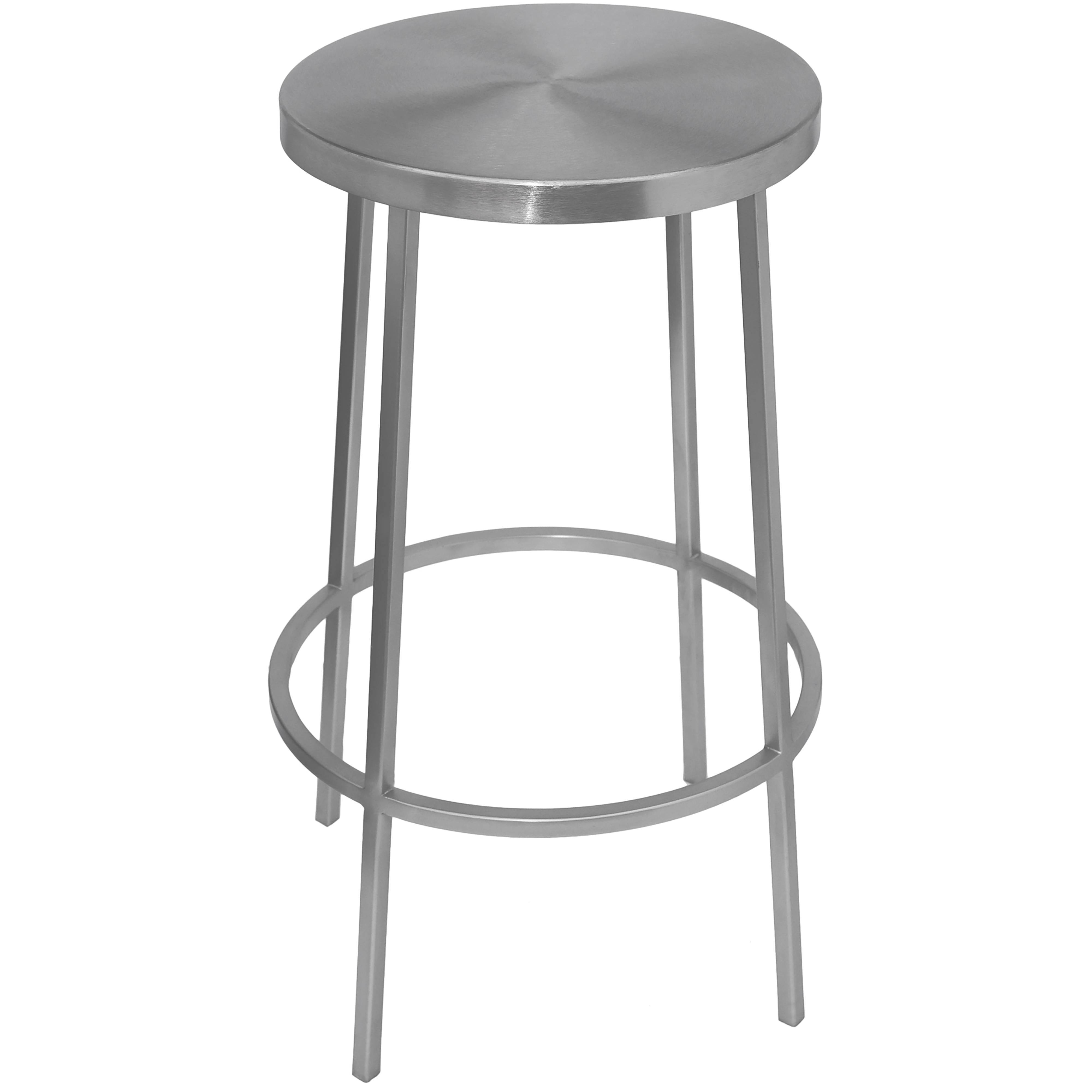 Meridian Tyson Silver Iron Counter Stool