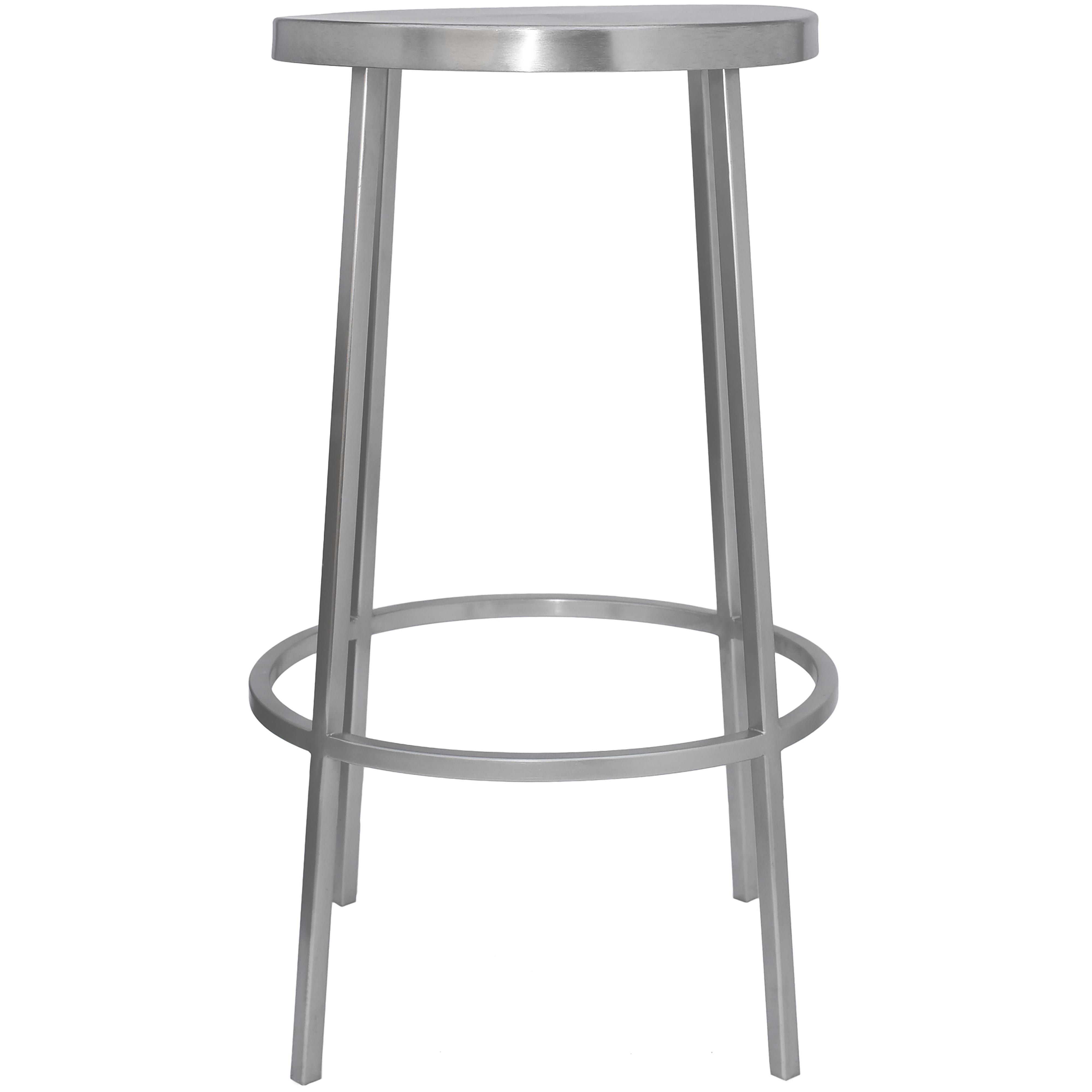 Meridian Tyson Silver Iron Counter Stool