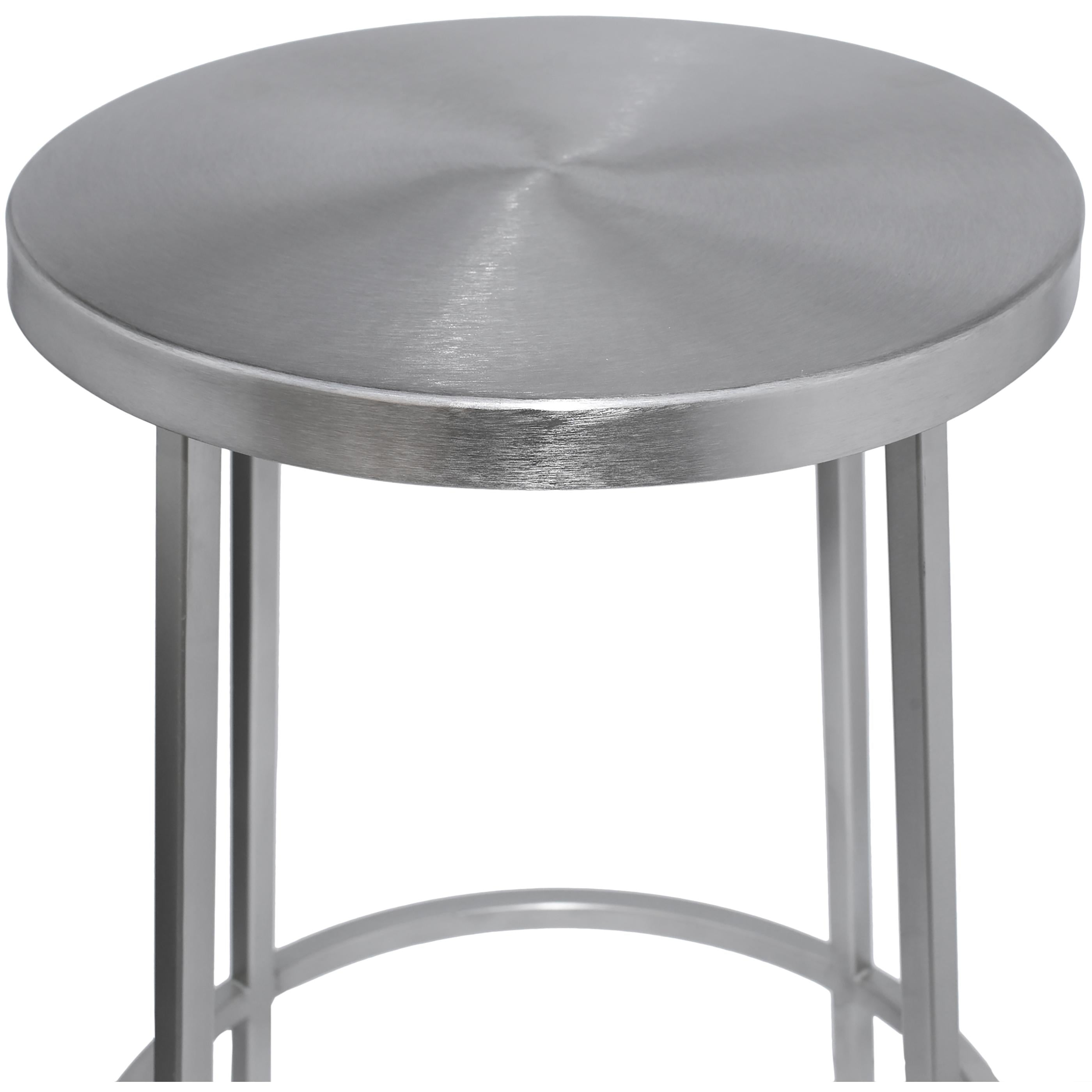 Meridian Tyson Silver Iron Counter Stool