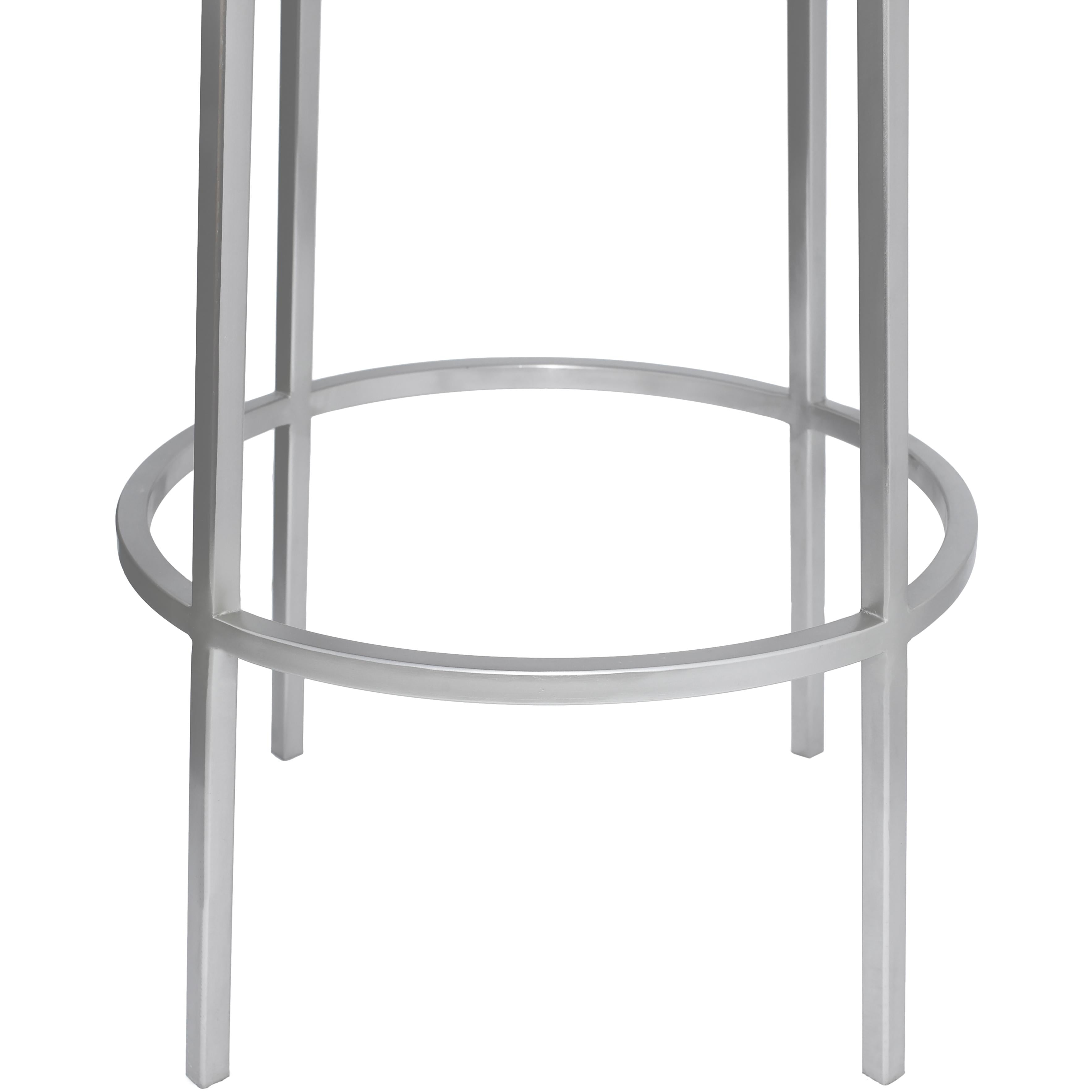 Meridian Tyson Silver Iron Counter Stool