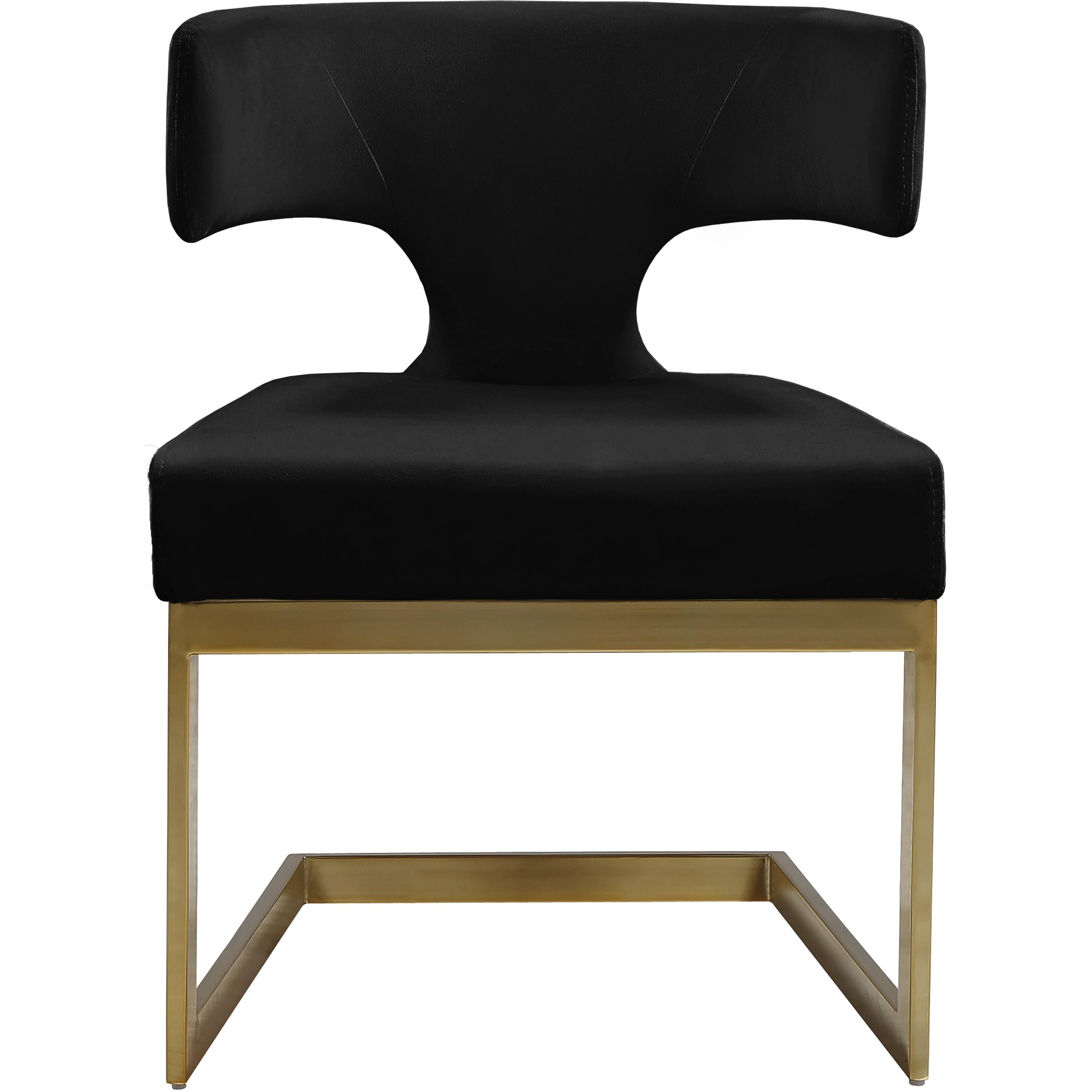 Meridian Alexandra Black Velvet Dining Chair