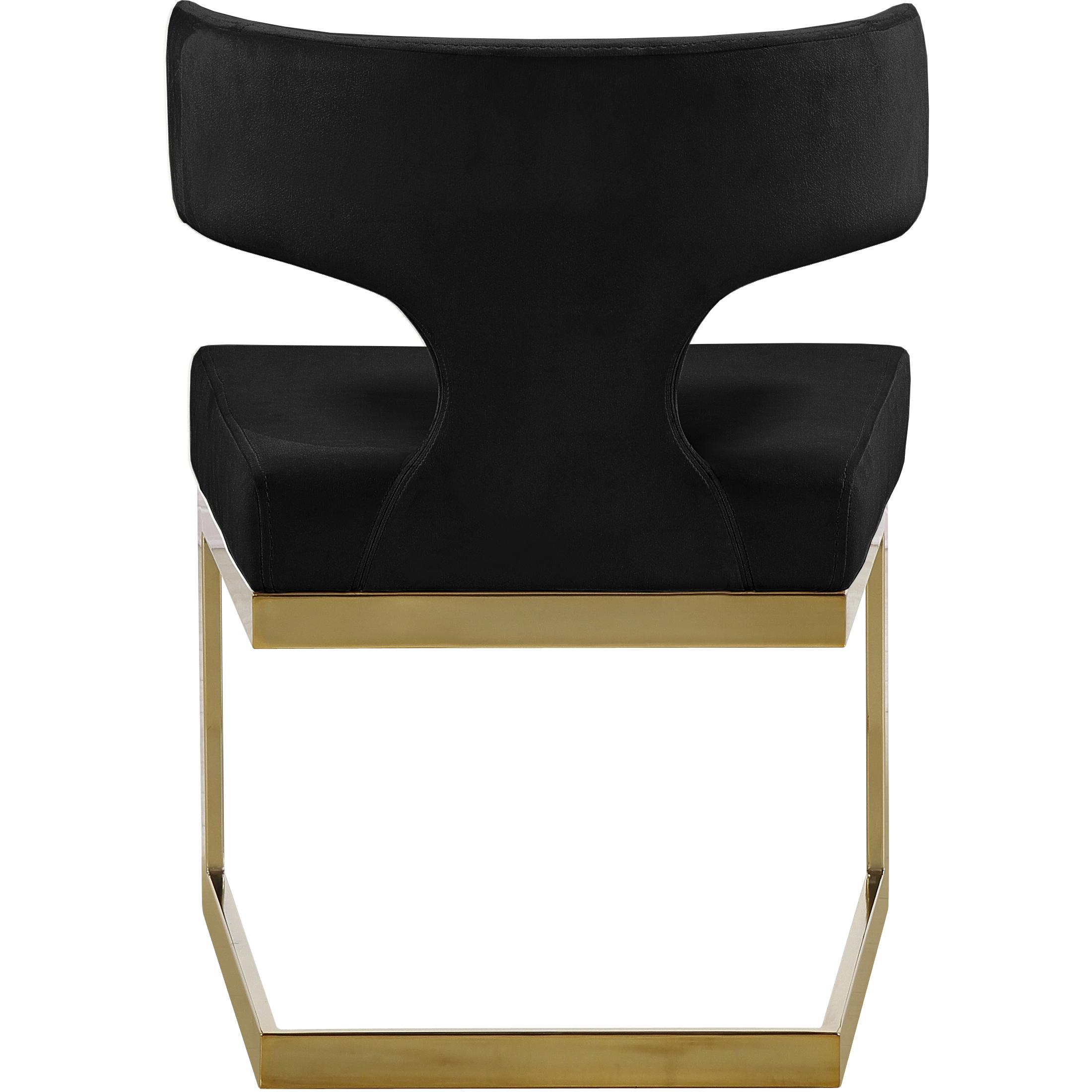 Meridian Alexandra Black Velvet Dining Chair