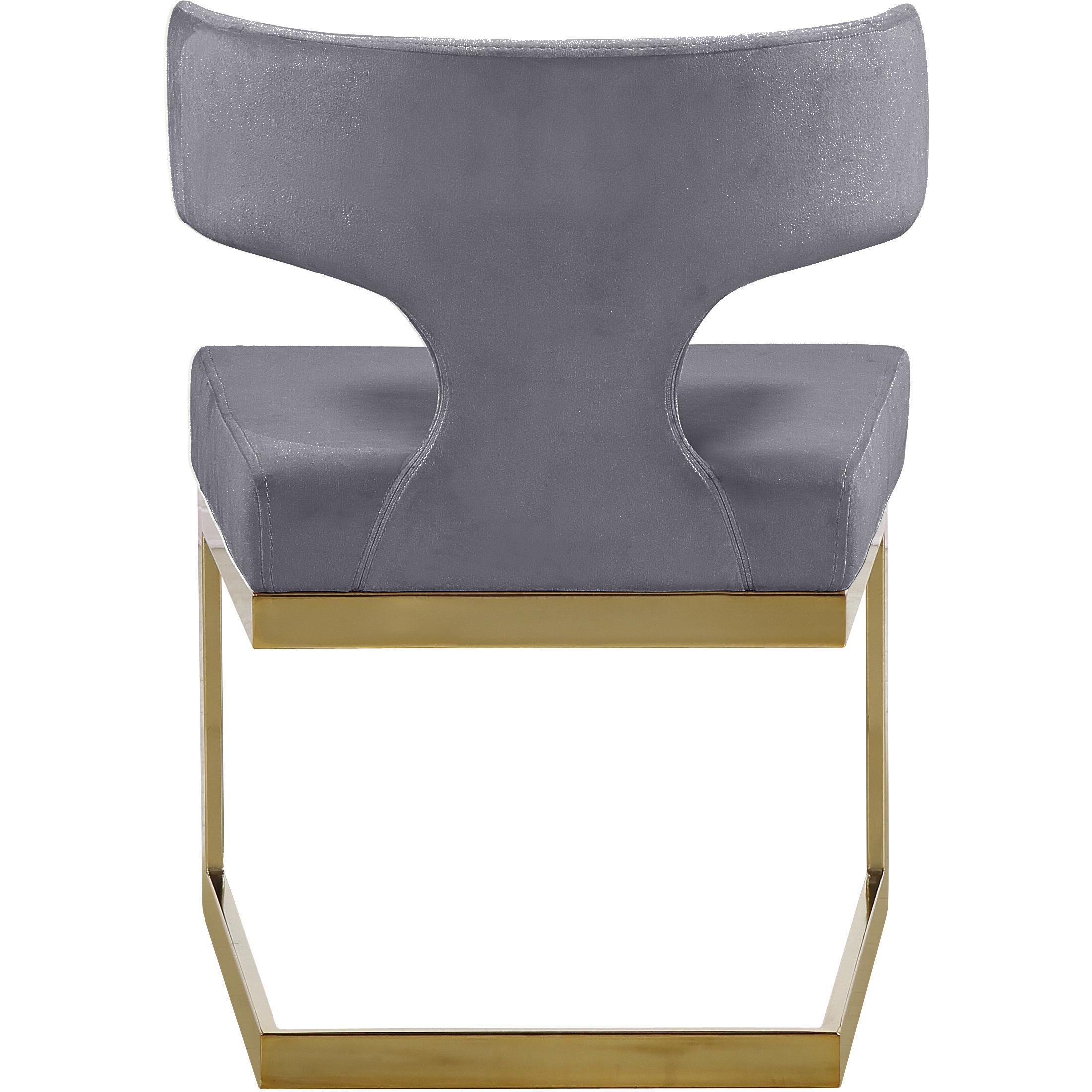 Meridian Alexandra Grey Velvet Dining Chair