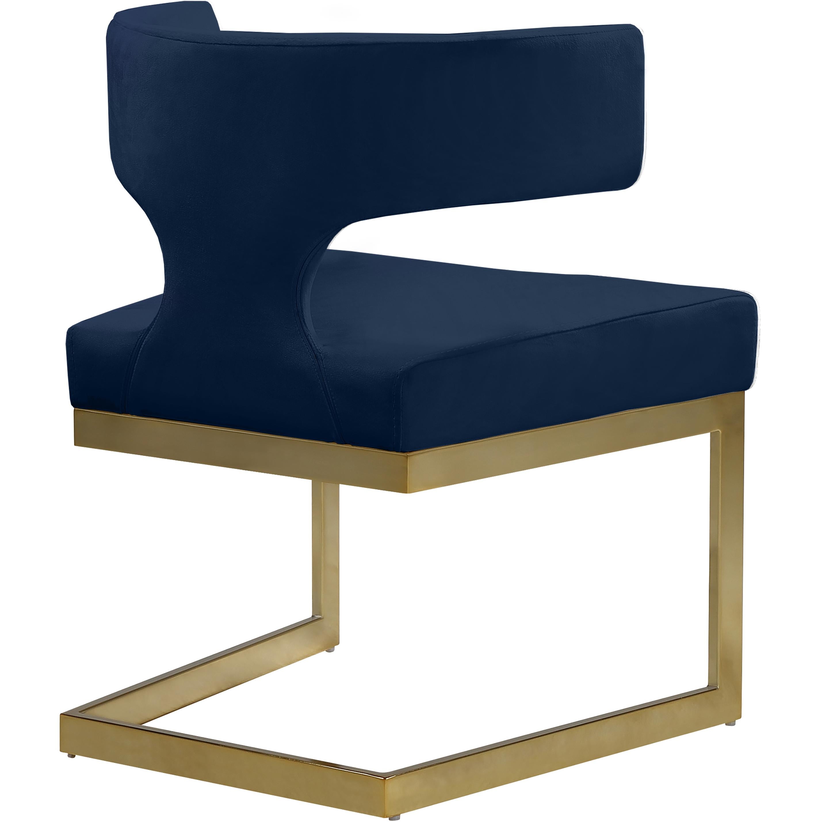 Meridian Alexandra Navy Velvet Dining Chair