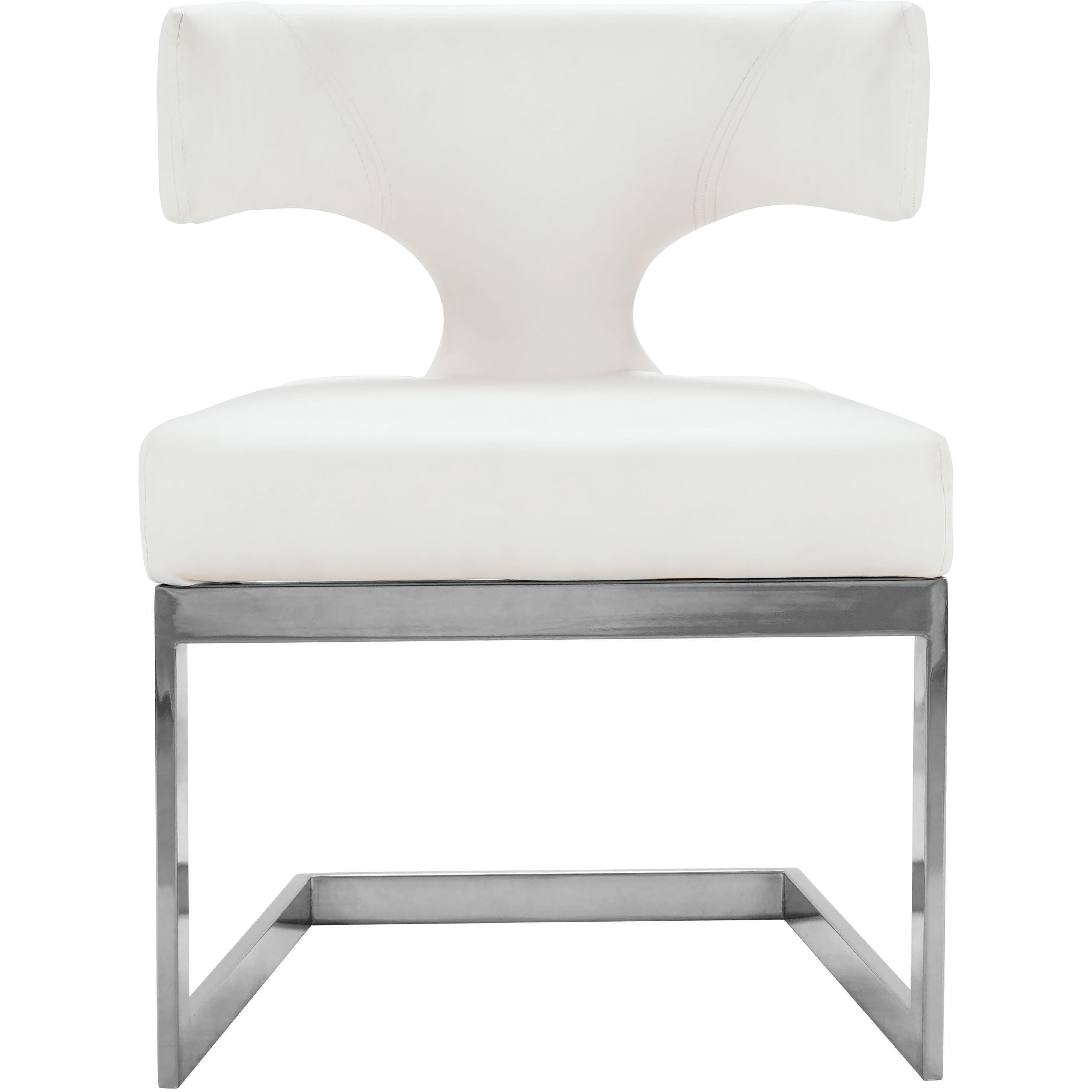 Meridian Alexandra White Vegan Leather Dining Chair