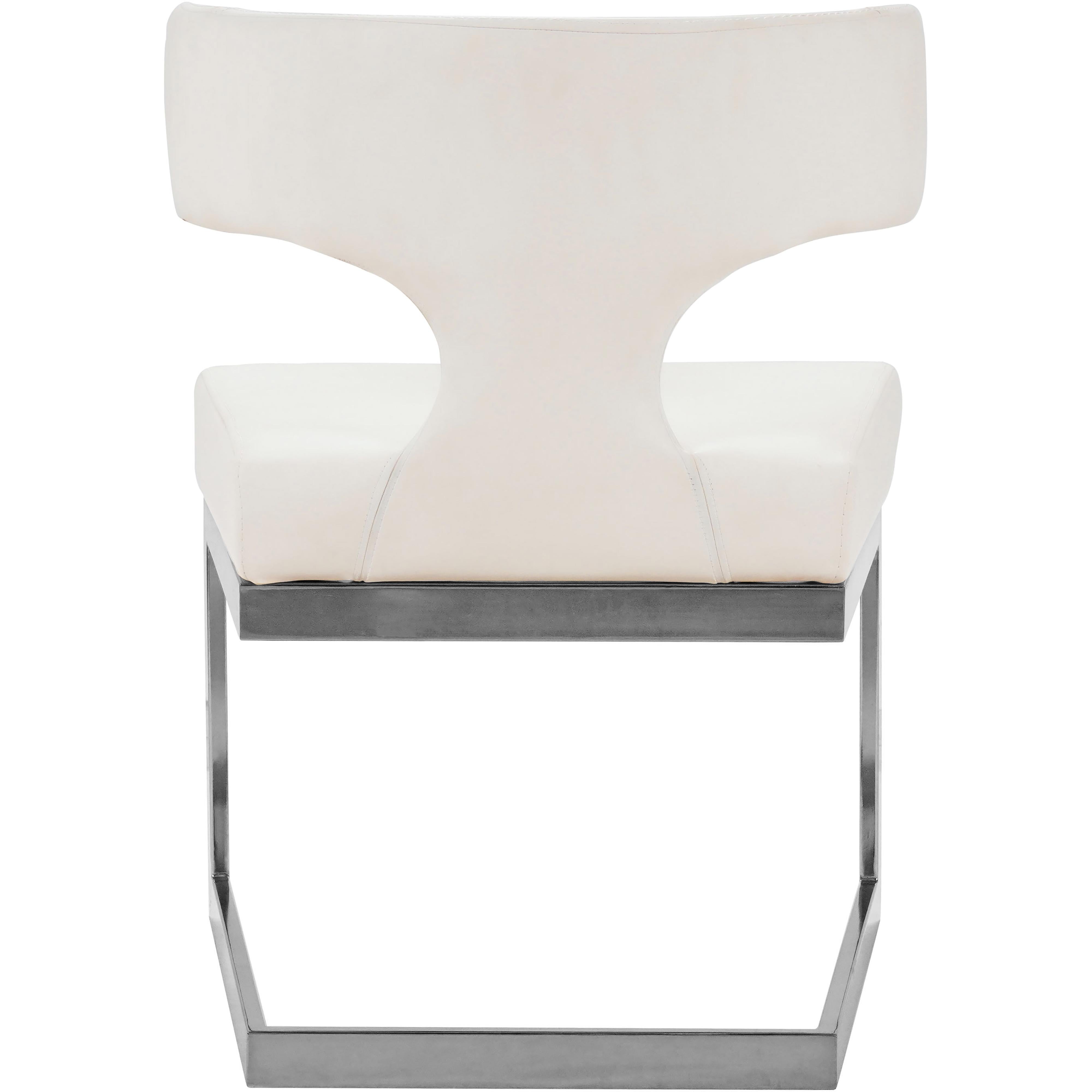 Meridian Alexandra White Vegan Leather Dining Chair