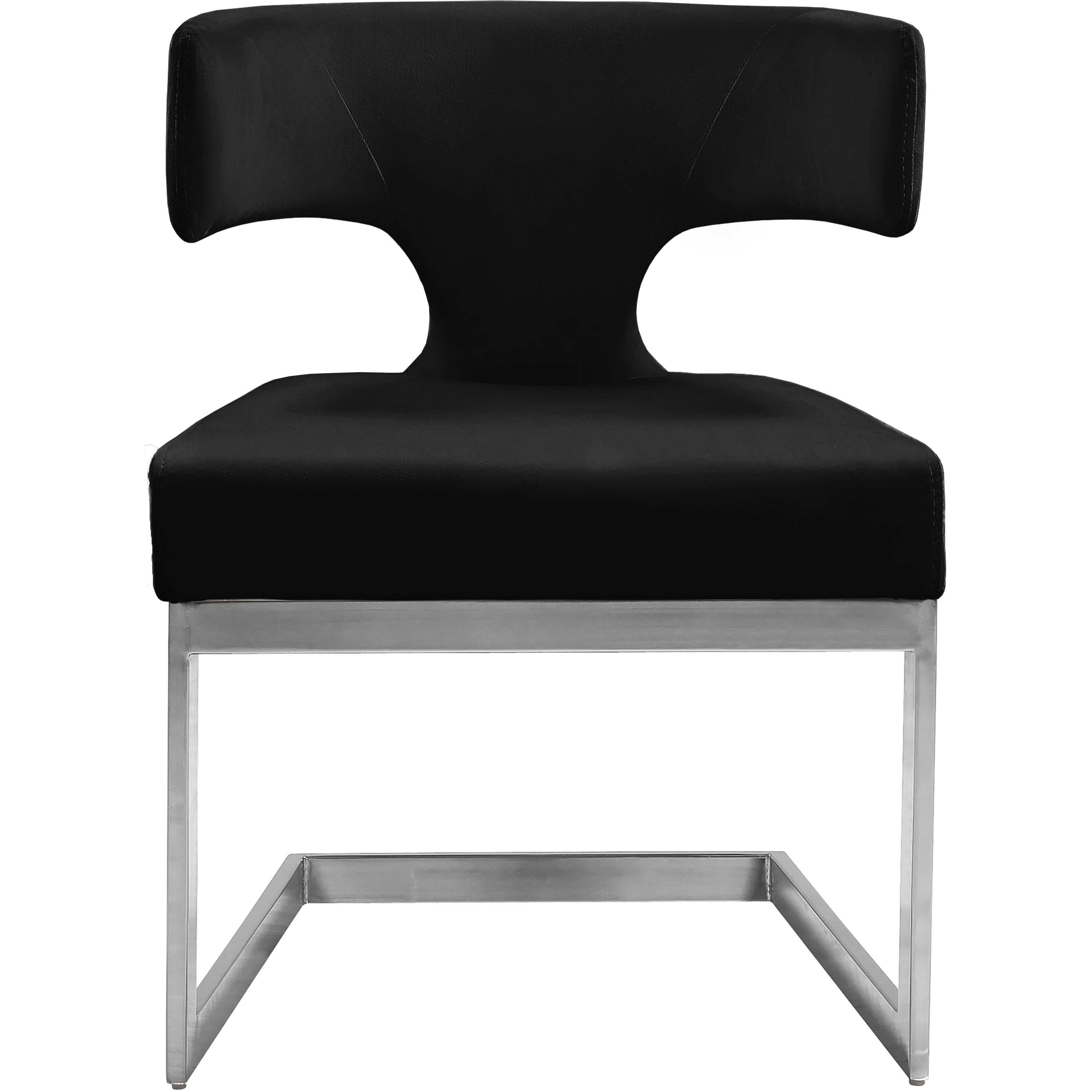 Meridian Alexandra Black Velvet Dining Chair