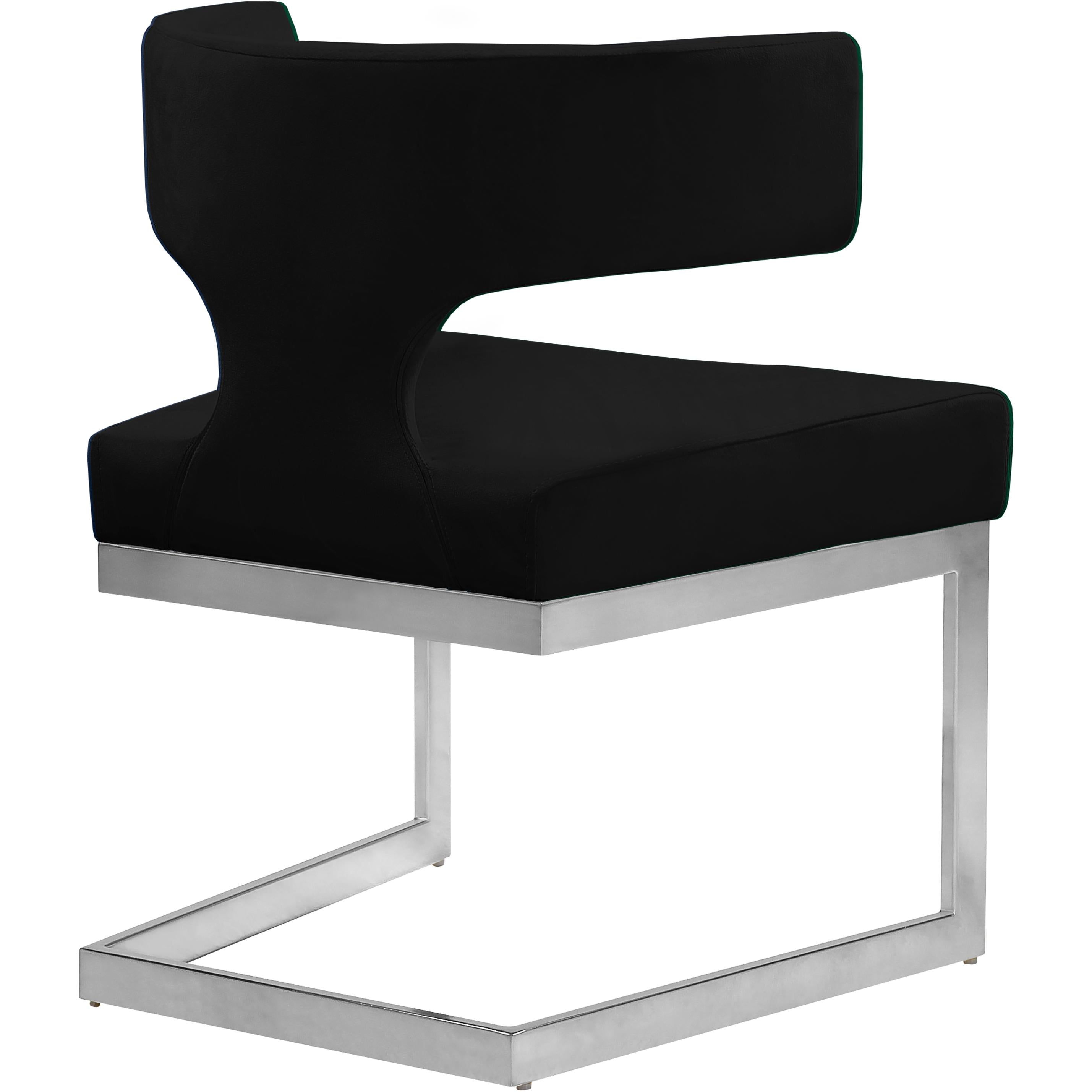 Meridian Alexandra Black Velvet Dining Chair