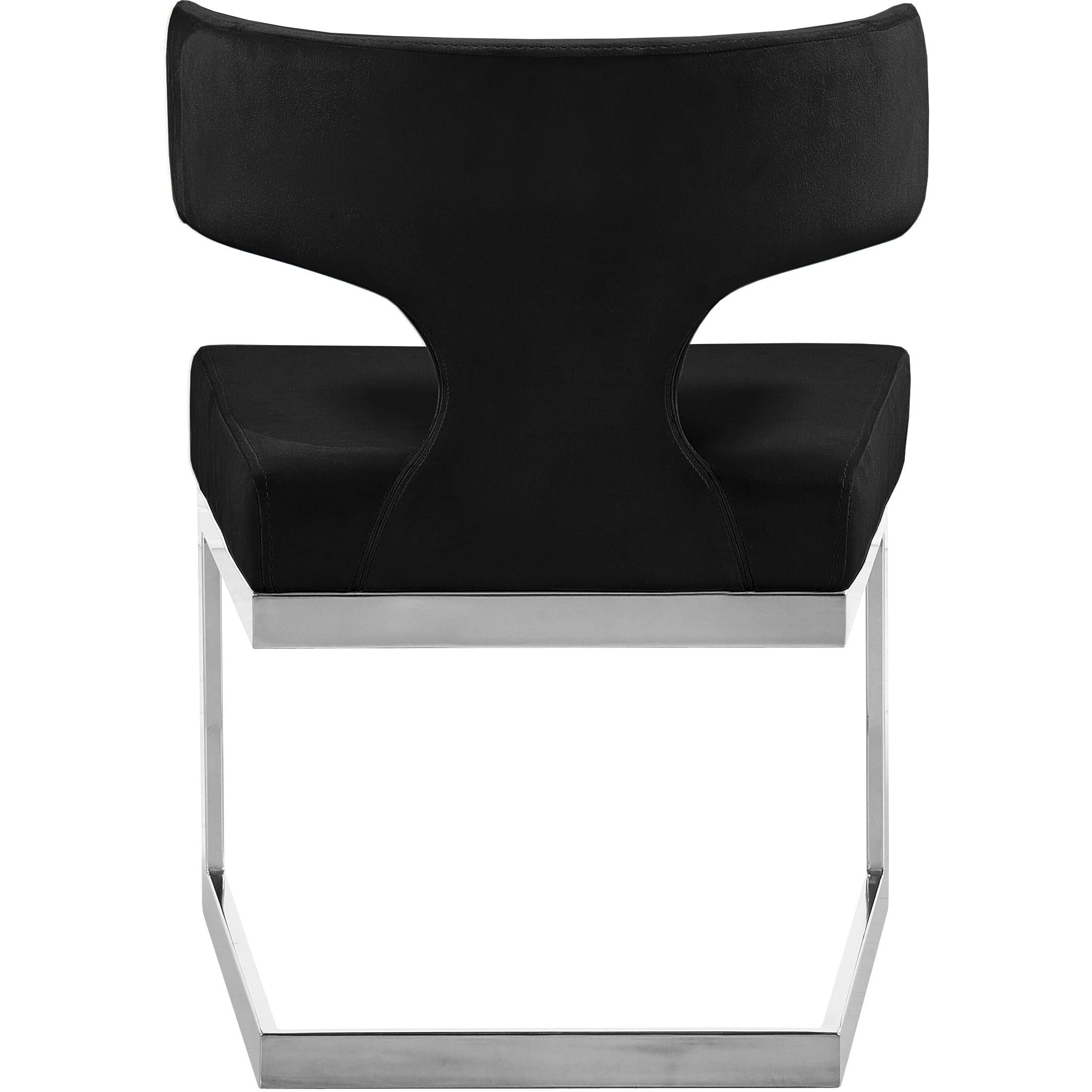 Meridian Alexandra Black Velvet Dining Chair