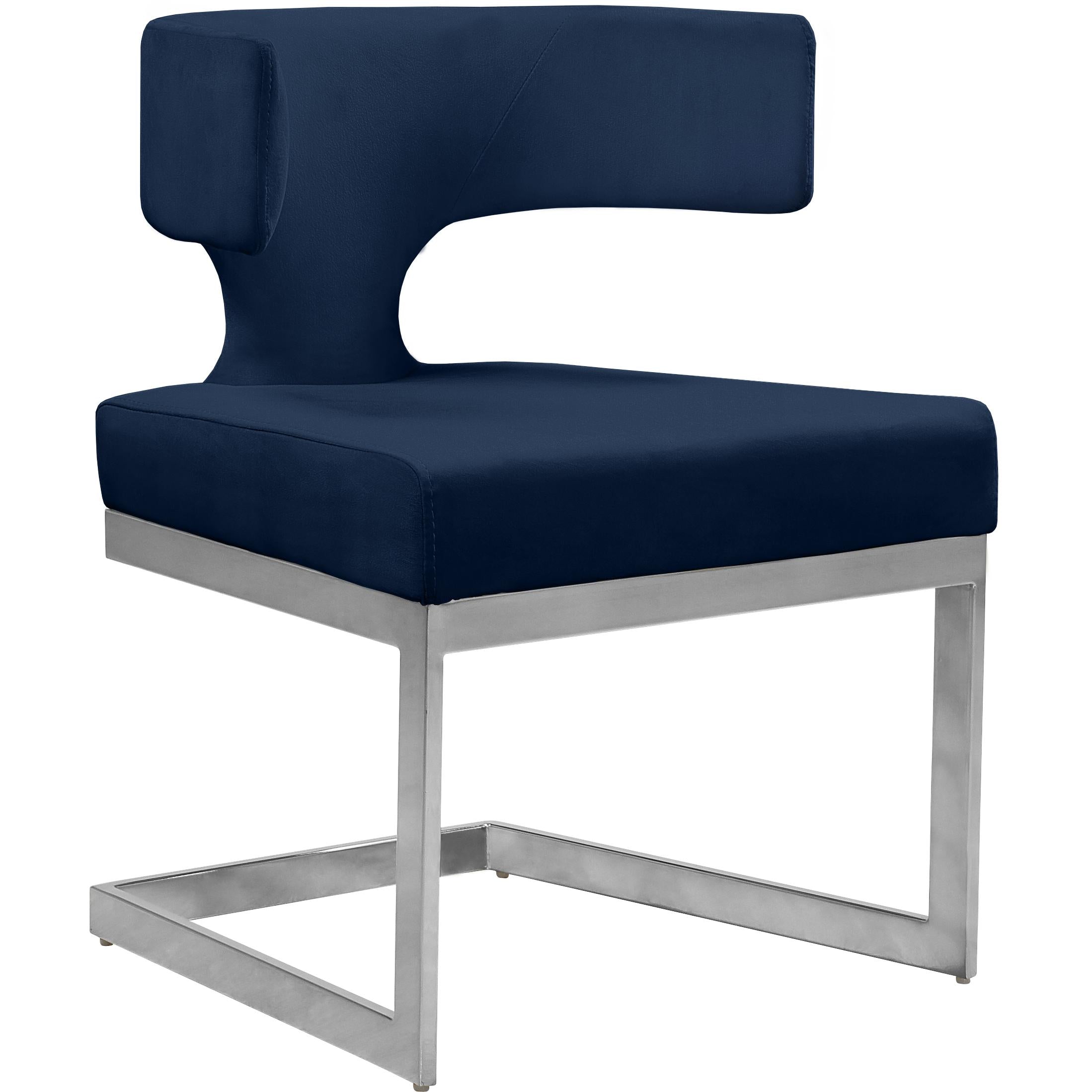 Meridian Alexandra Navy Velvet Dining Chair