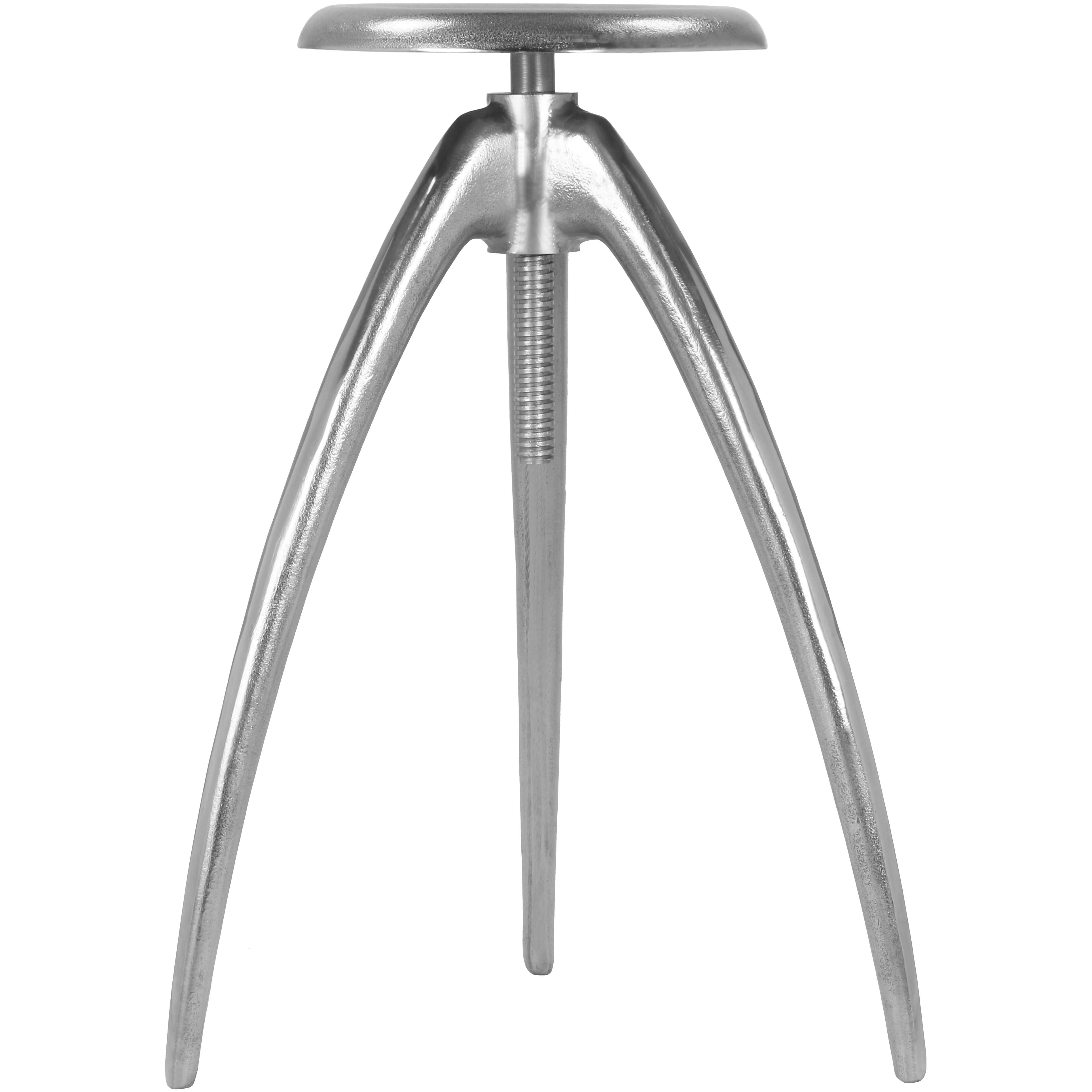 Meridian Clara Silver Aluminum Counter/Bar Stool