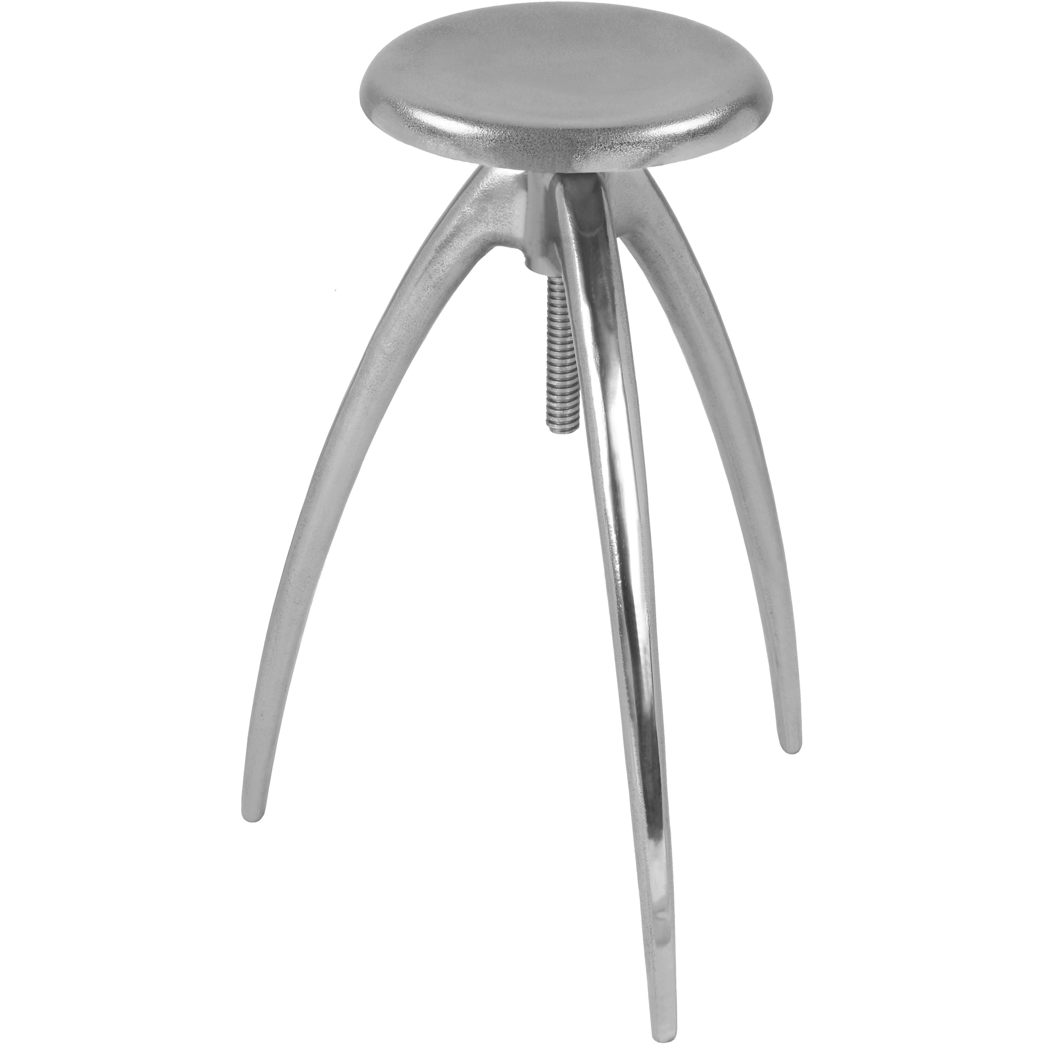 Meridian Clara Silver Aluminum Counter/Bar Stool