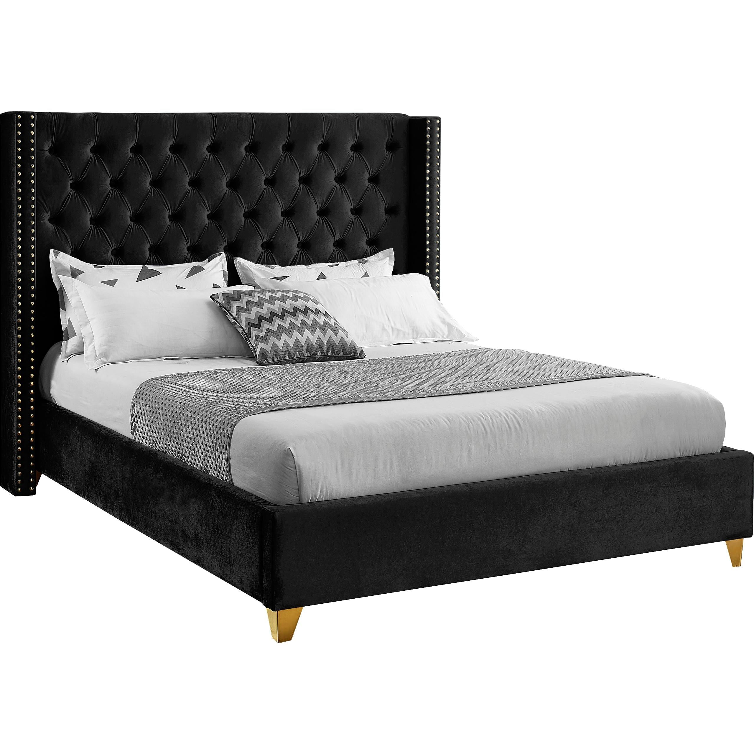 Meridian Barolo Black Velvet Full Bed