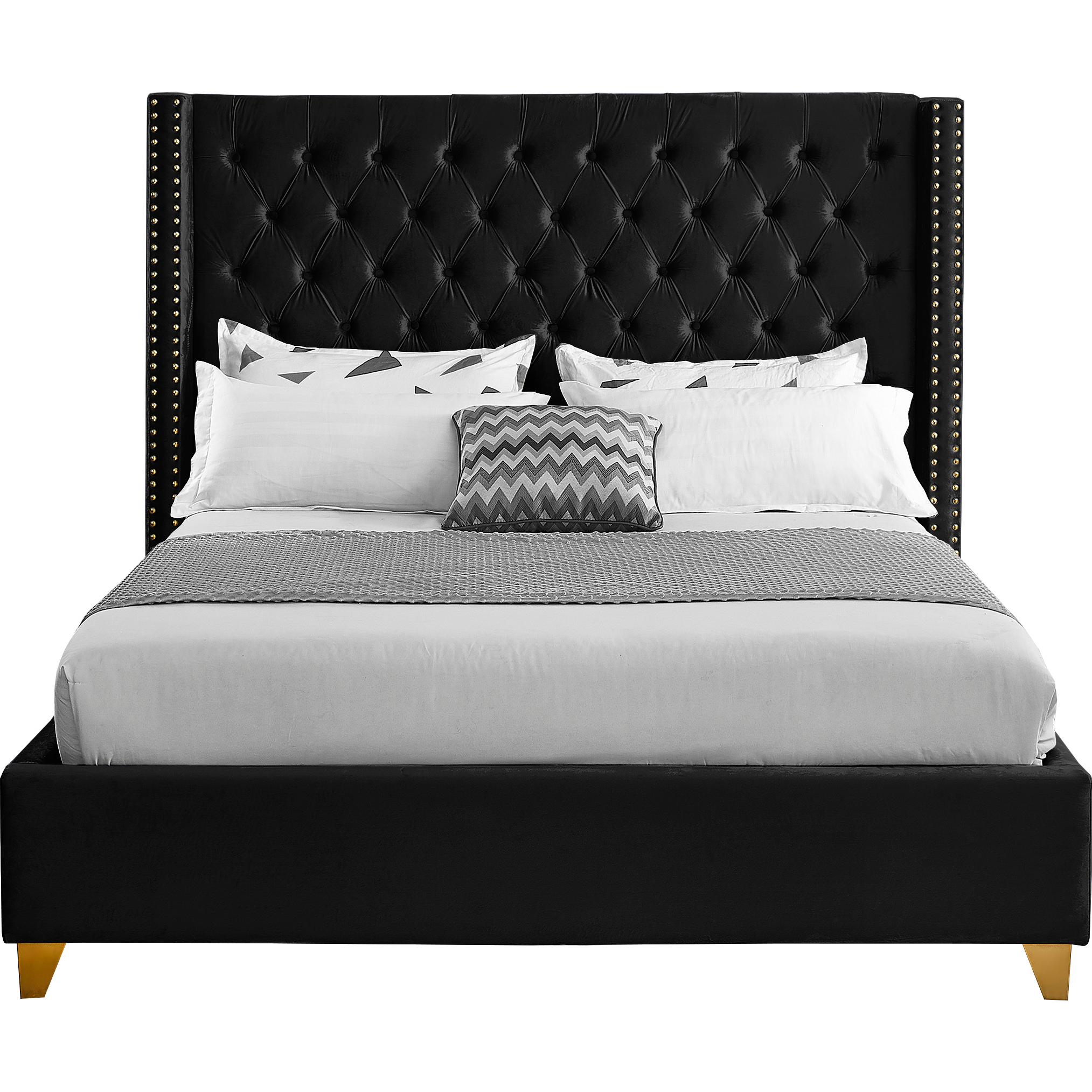 Meridian Barolo Black Velvet Full Bed