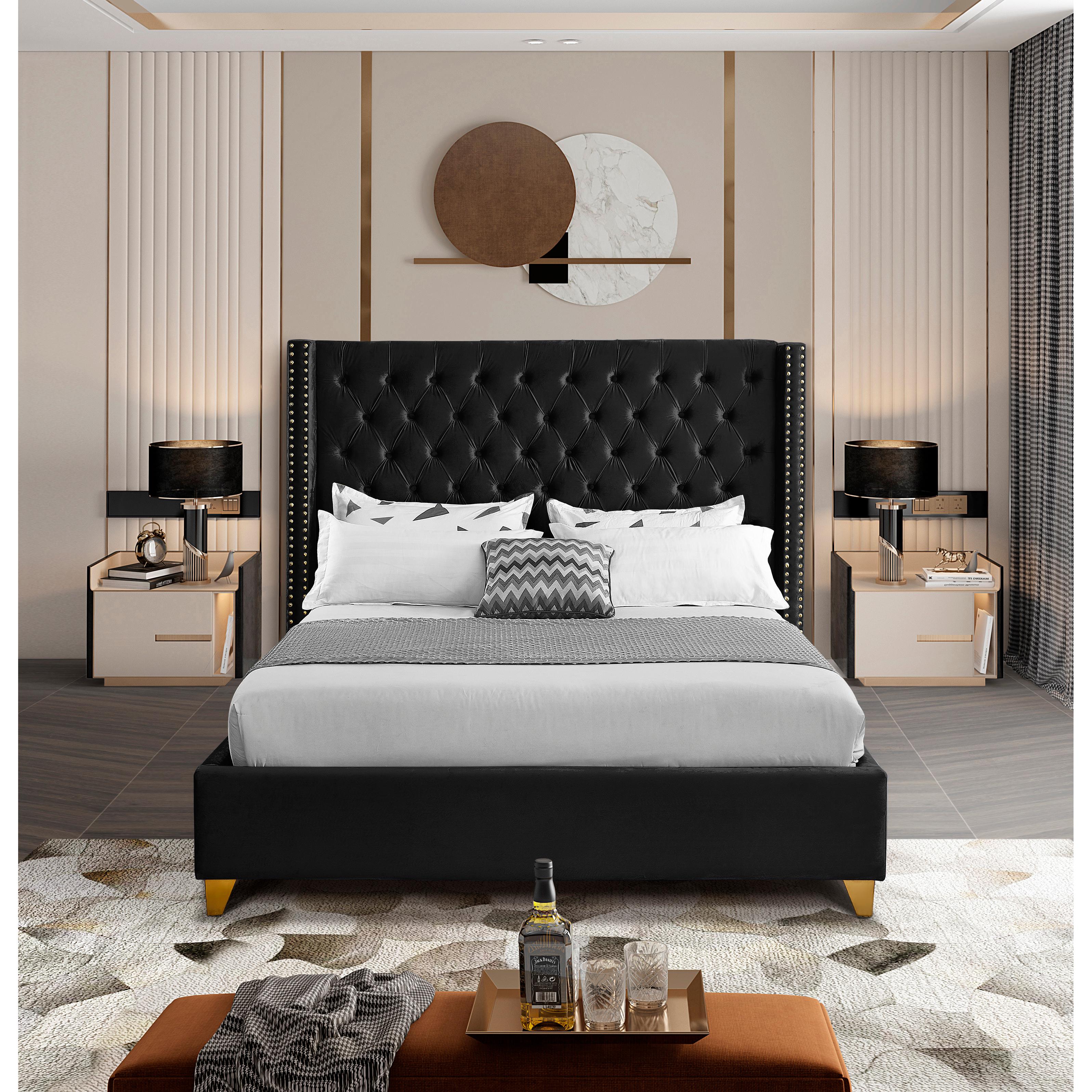 Meridian Barolo Black Velvet King Bed