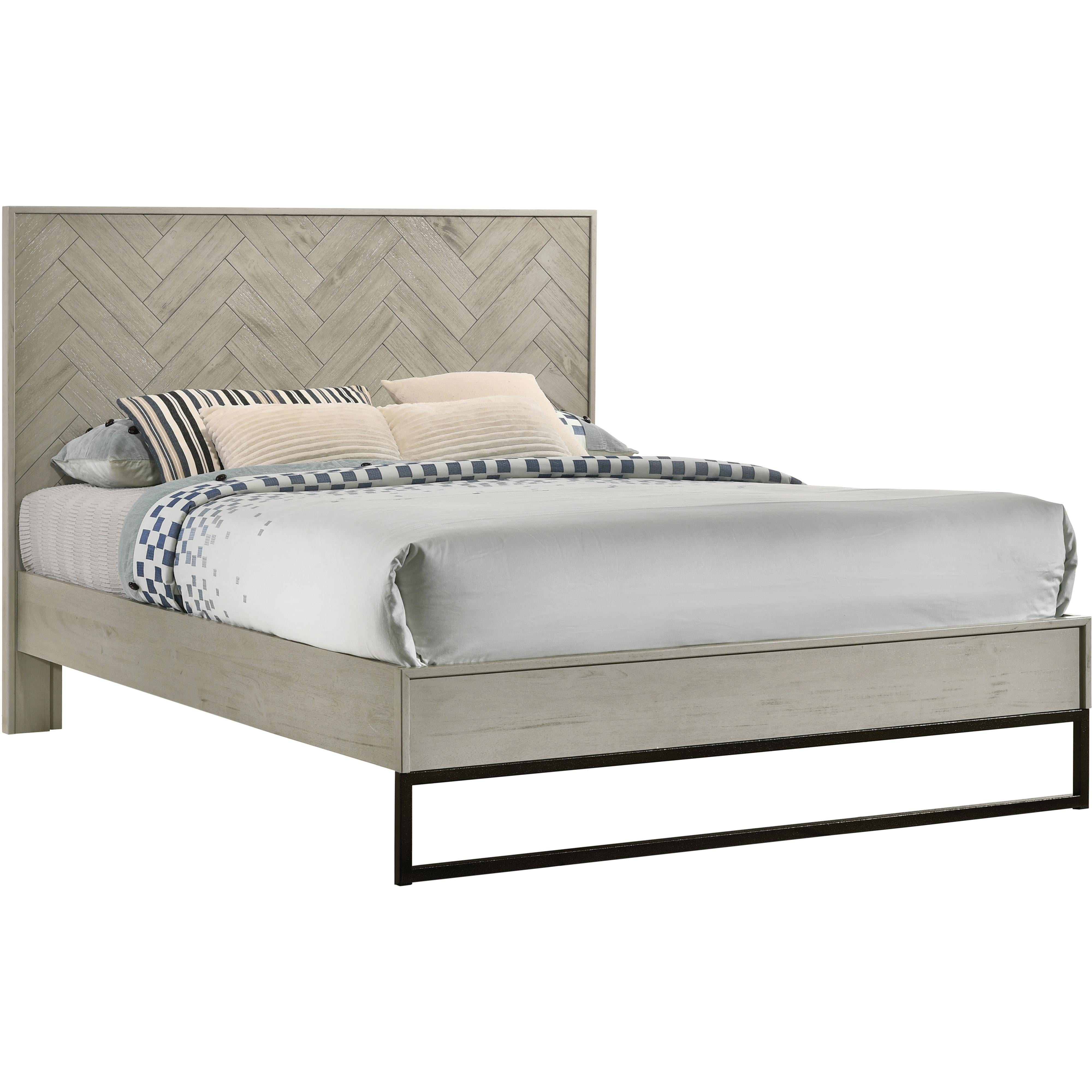 Meridian Weston Grey Stone King Bed (3 Boxes)