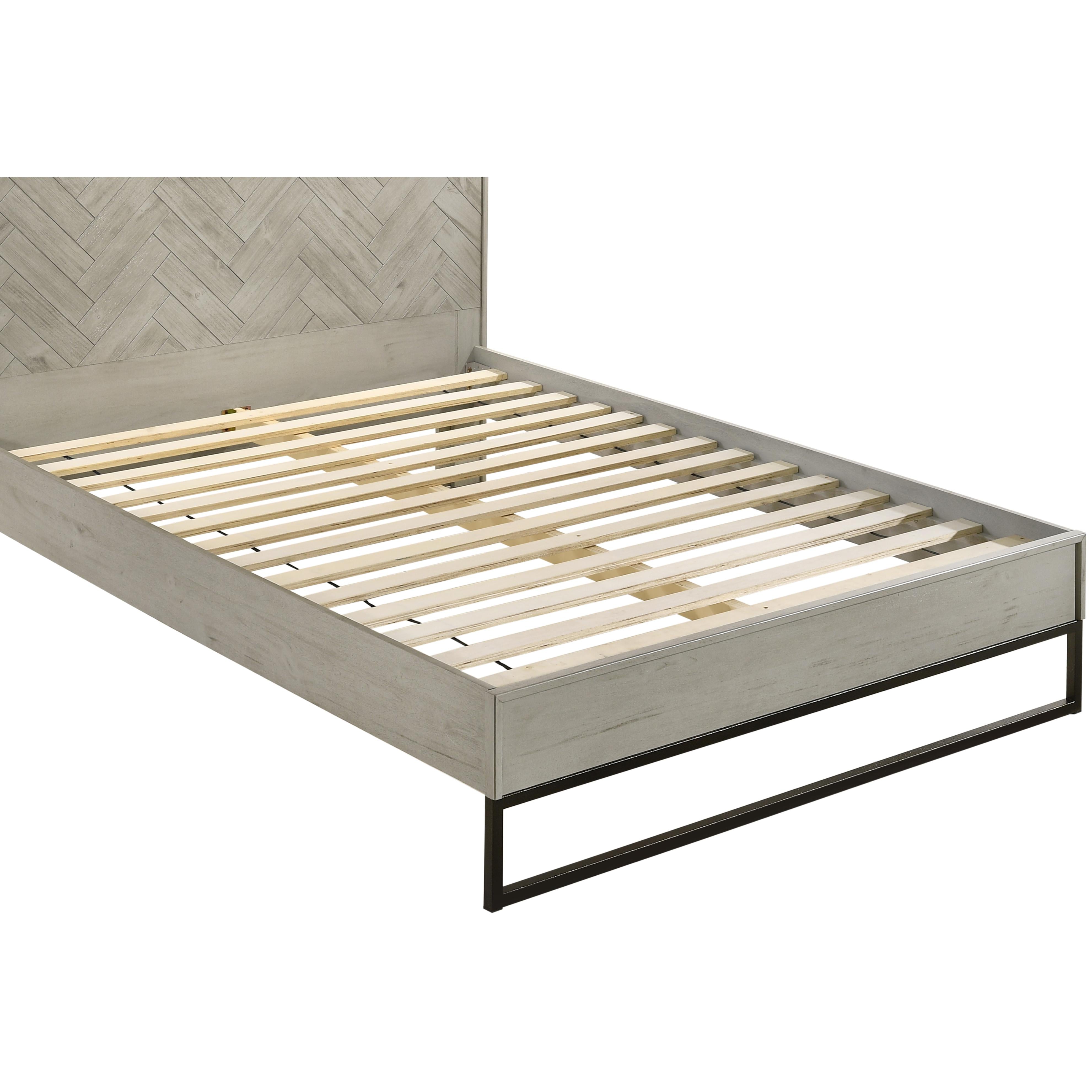 Meridian Weston Grey Stone King Bed (3 Boxes)