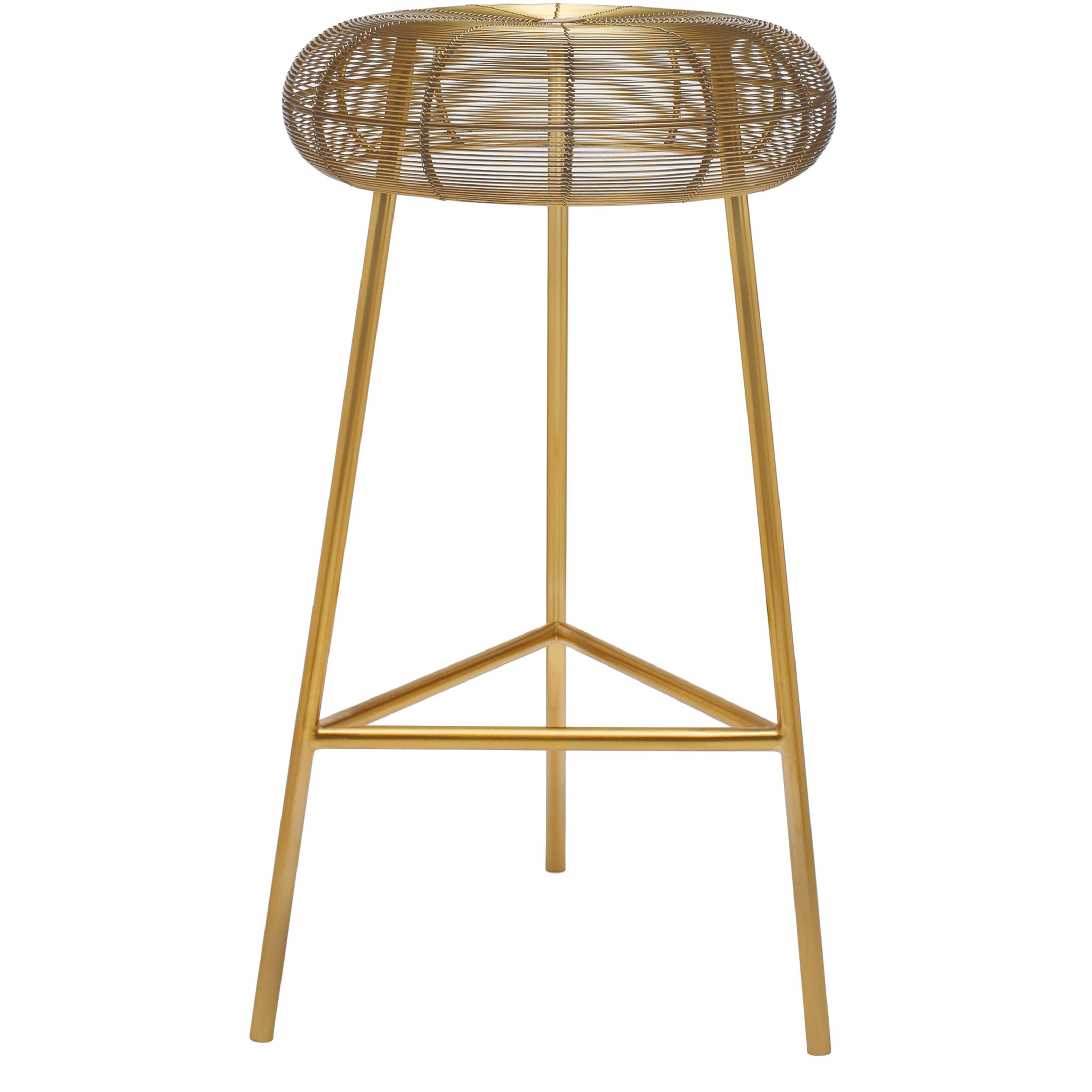 Meridian Tuscany Gold Metal Counter Stool