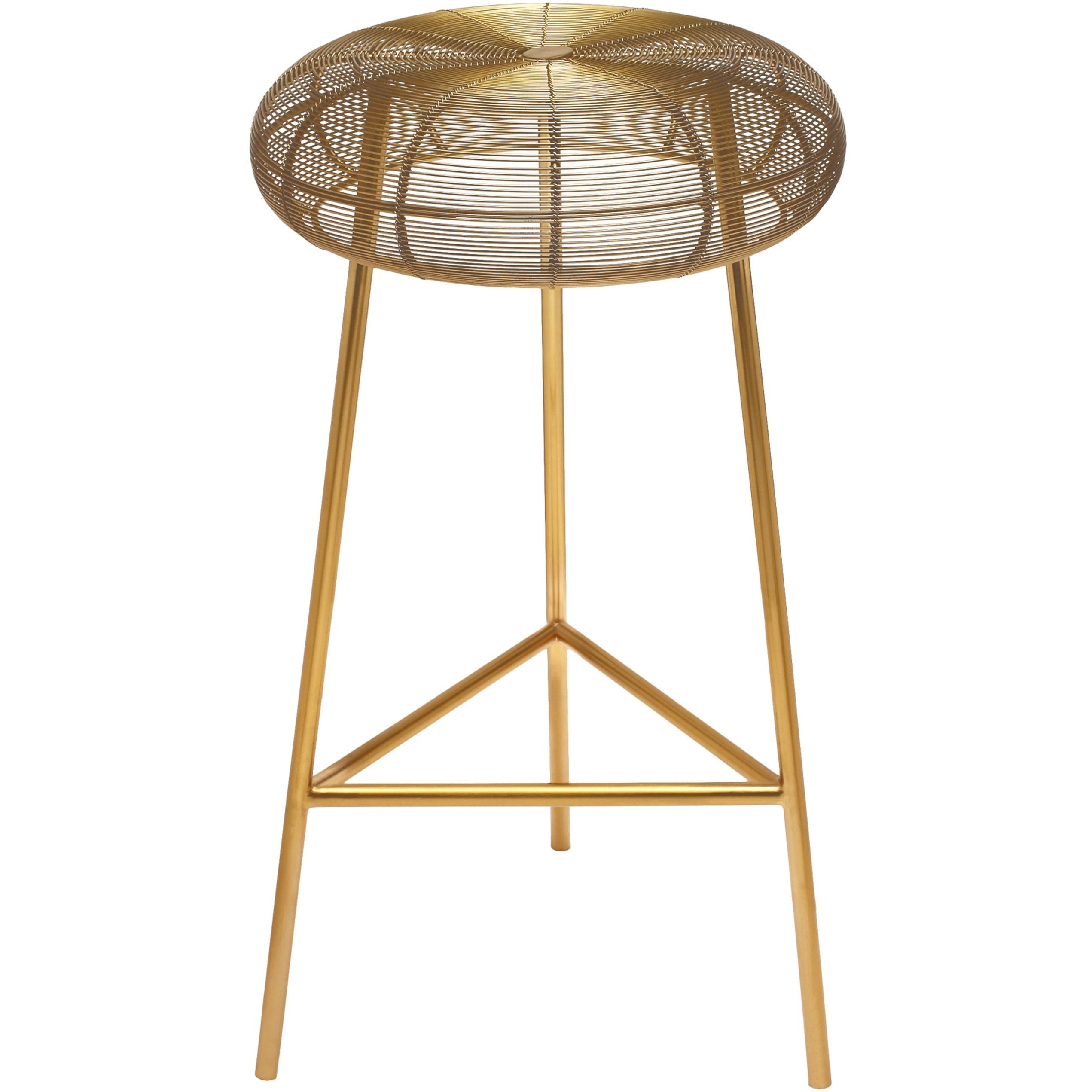 Meridian Tuscany Gold Metal Counter Stool