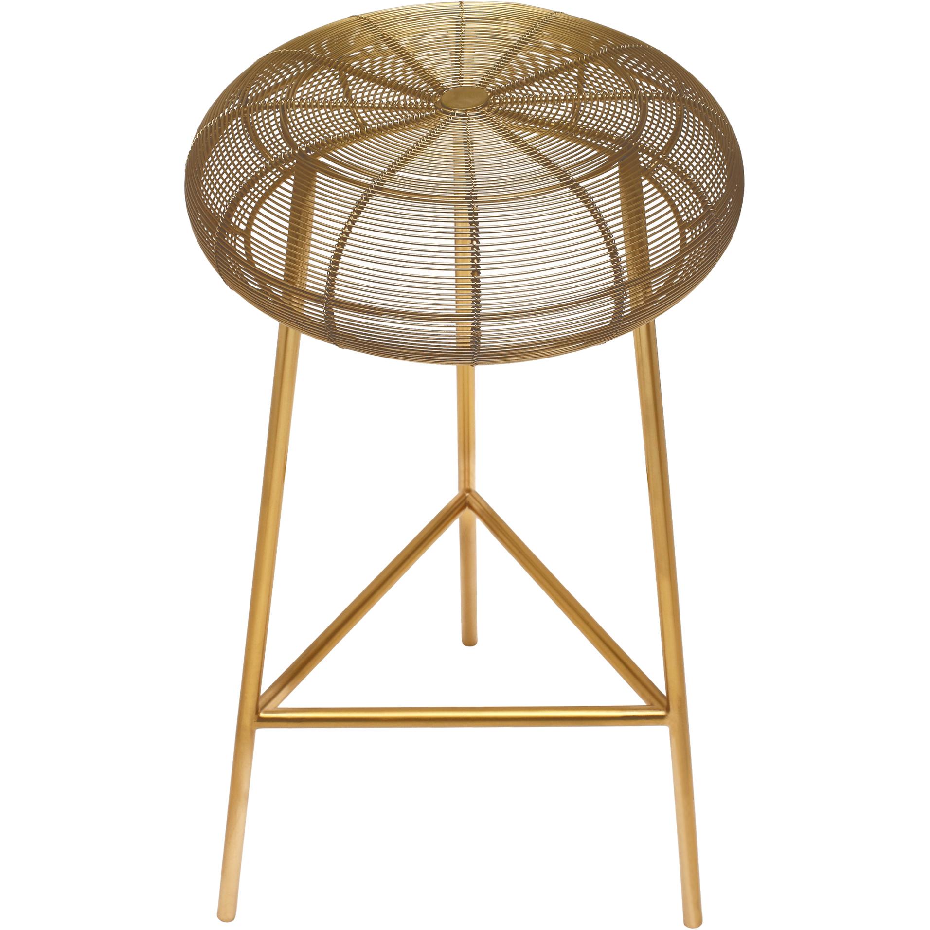 Meridian Tuscany Gold Metal Counter Stool