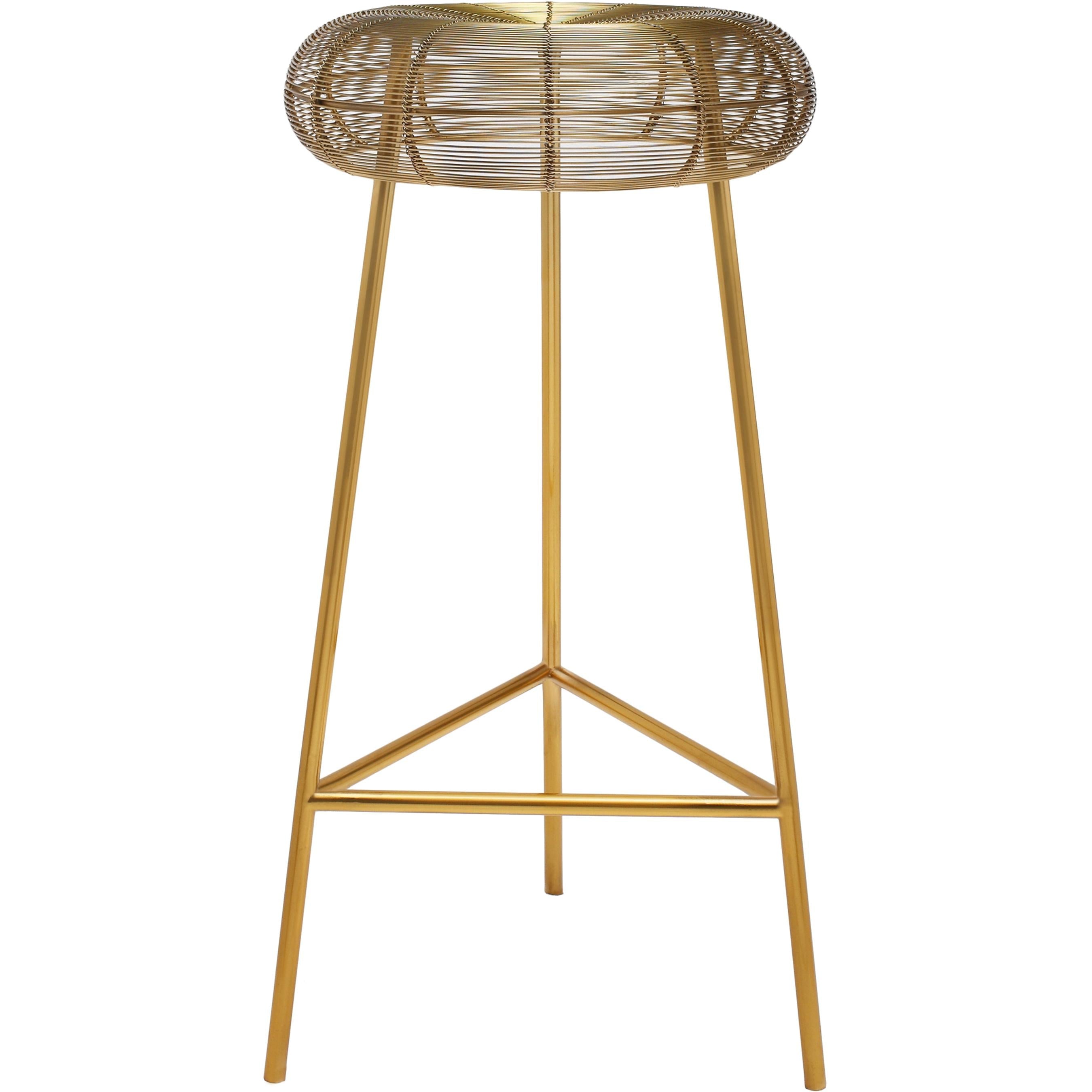 Meridian Tuscany Gold Metal Bar Stool