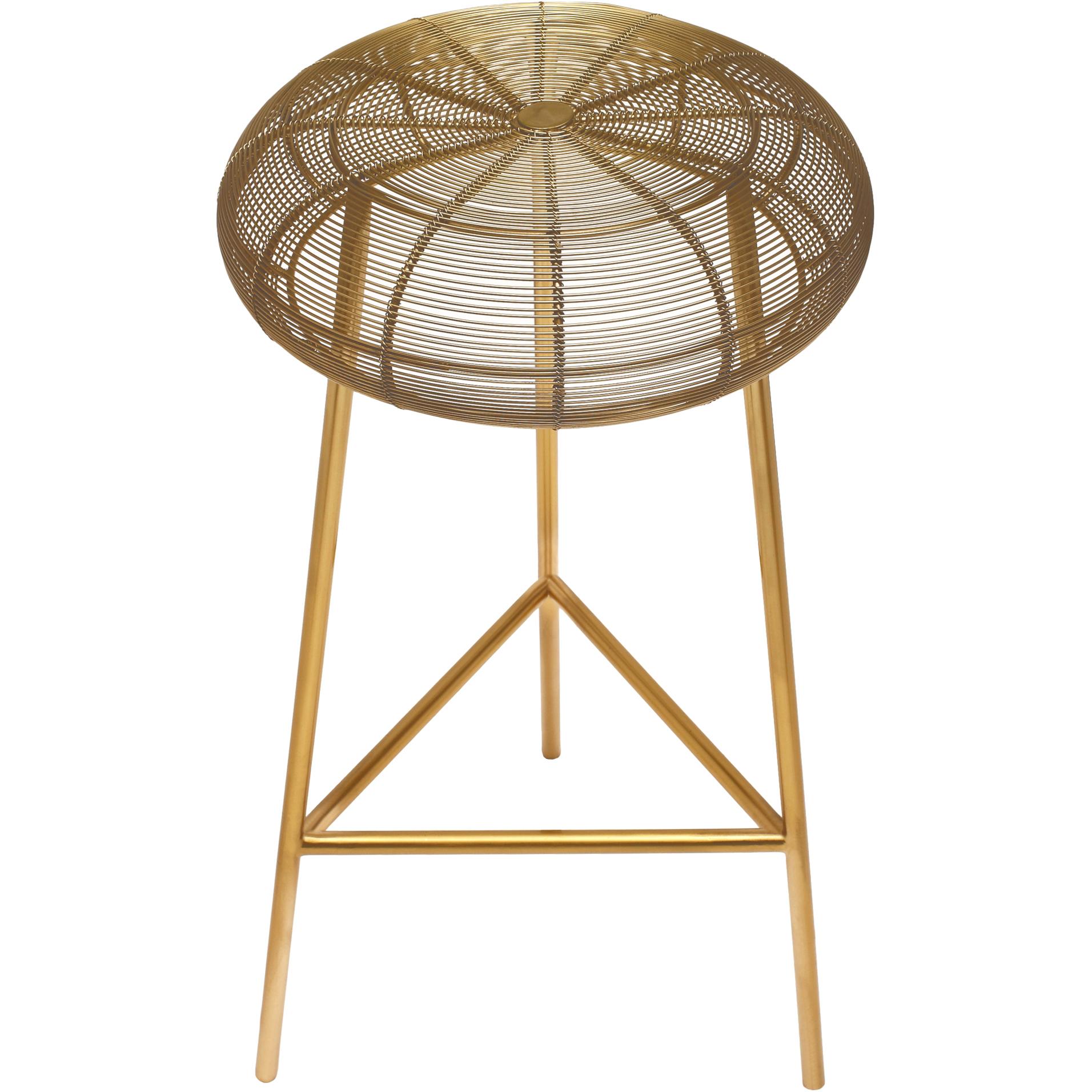 Meridian Tuscany Gold Metal Bar Stool