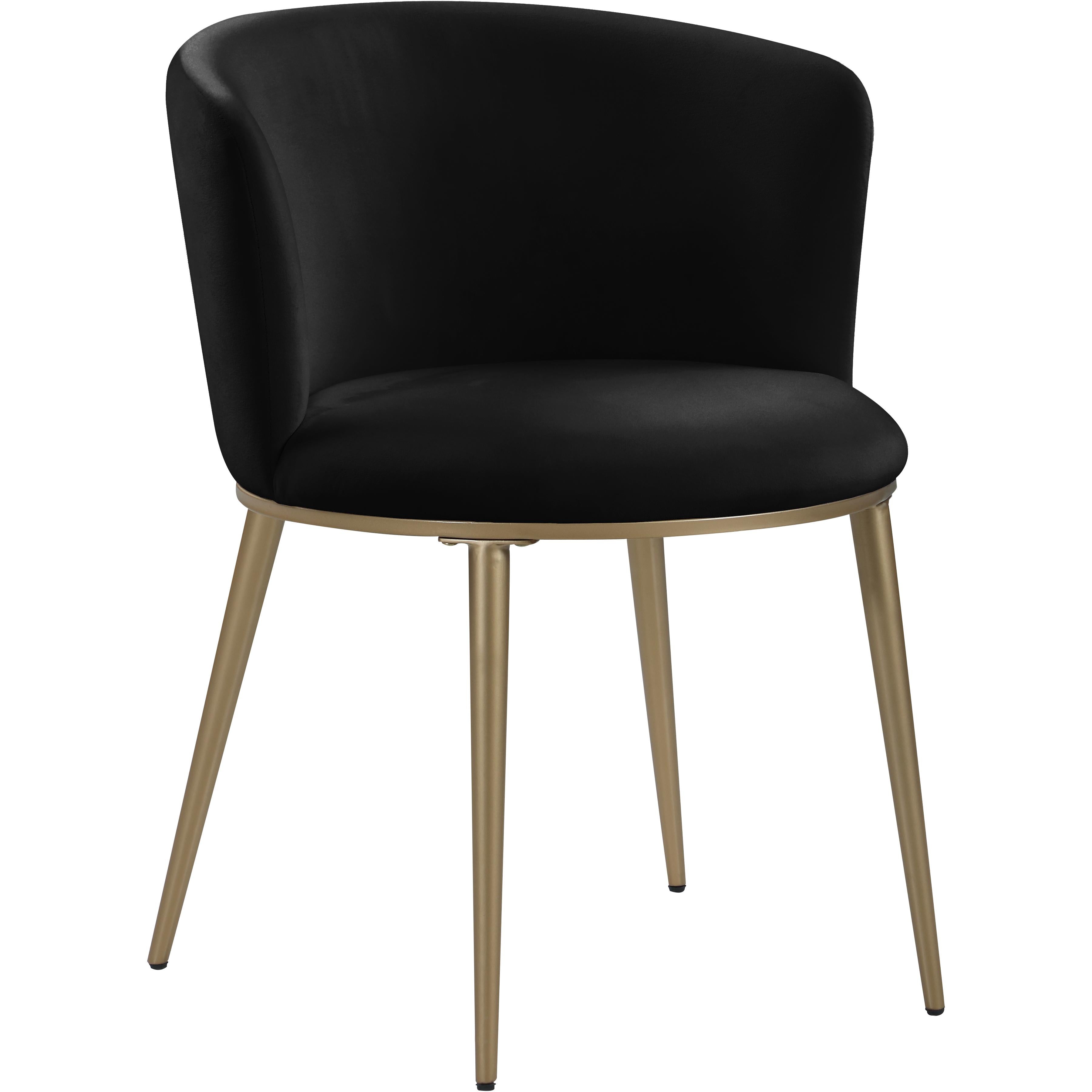 Meridian Skylar Black Velvet Dining Chair