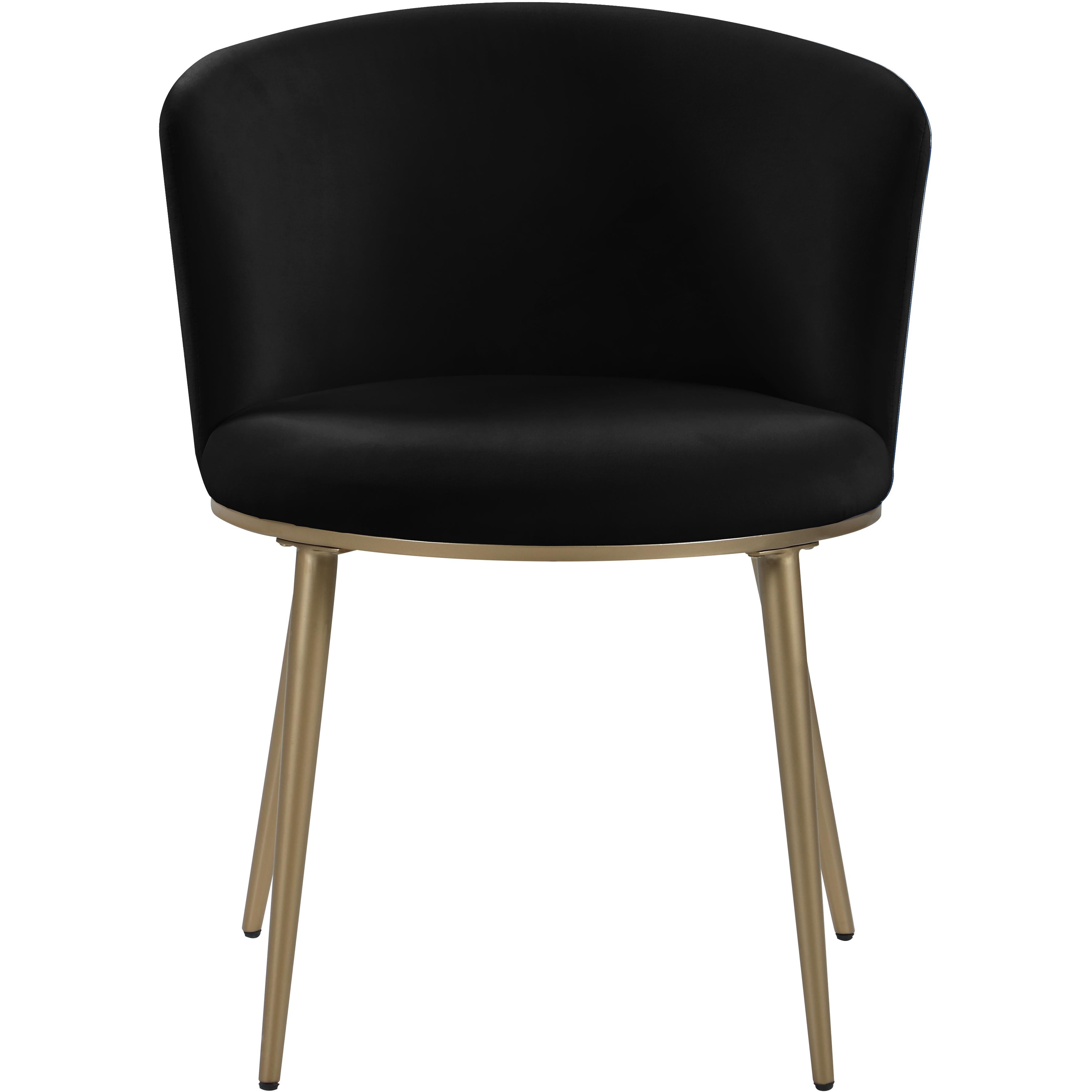 Meridian Skylar Black Velvet Dining Chair