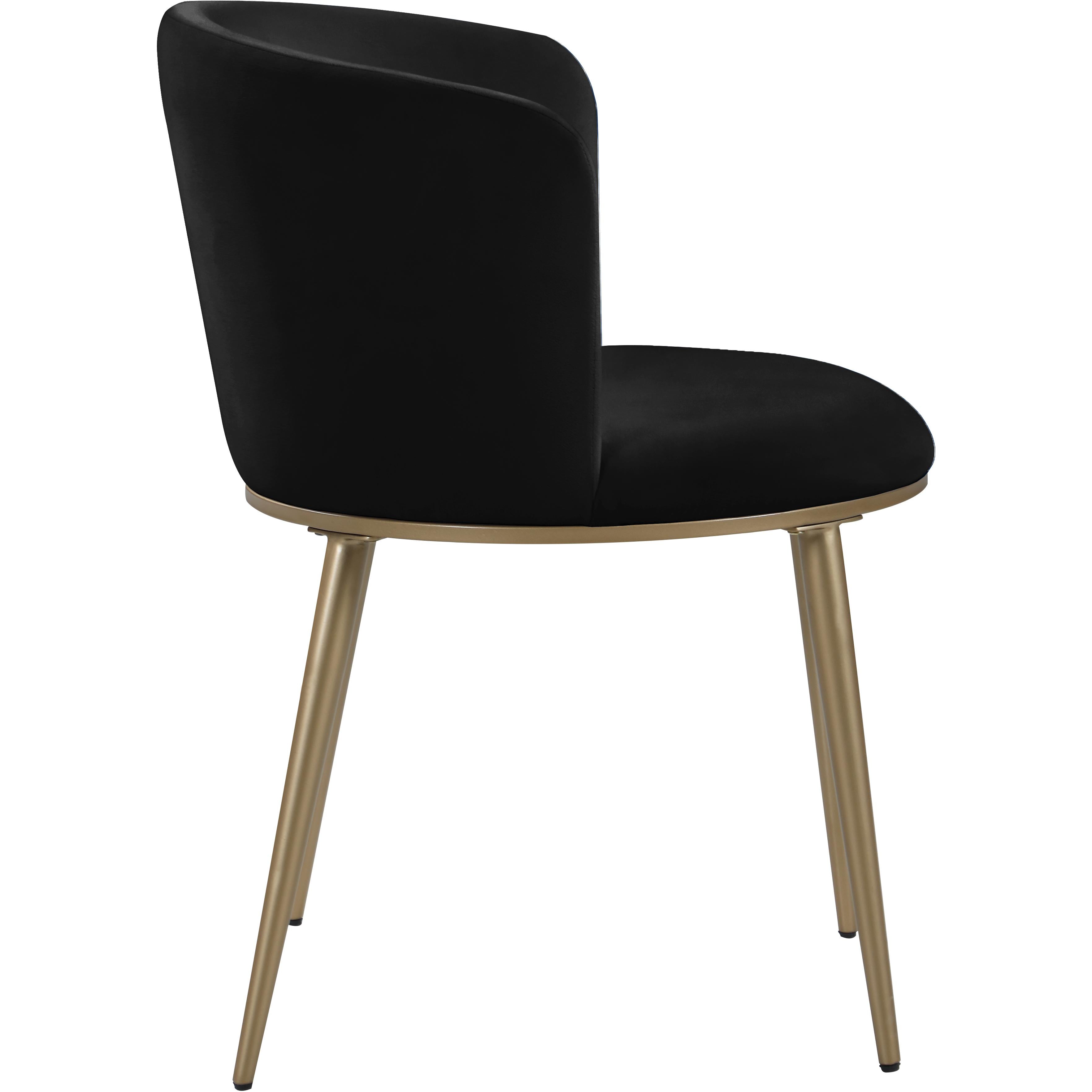 Meridian Skylar Black Velvet Dining Chair