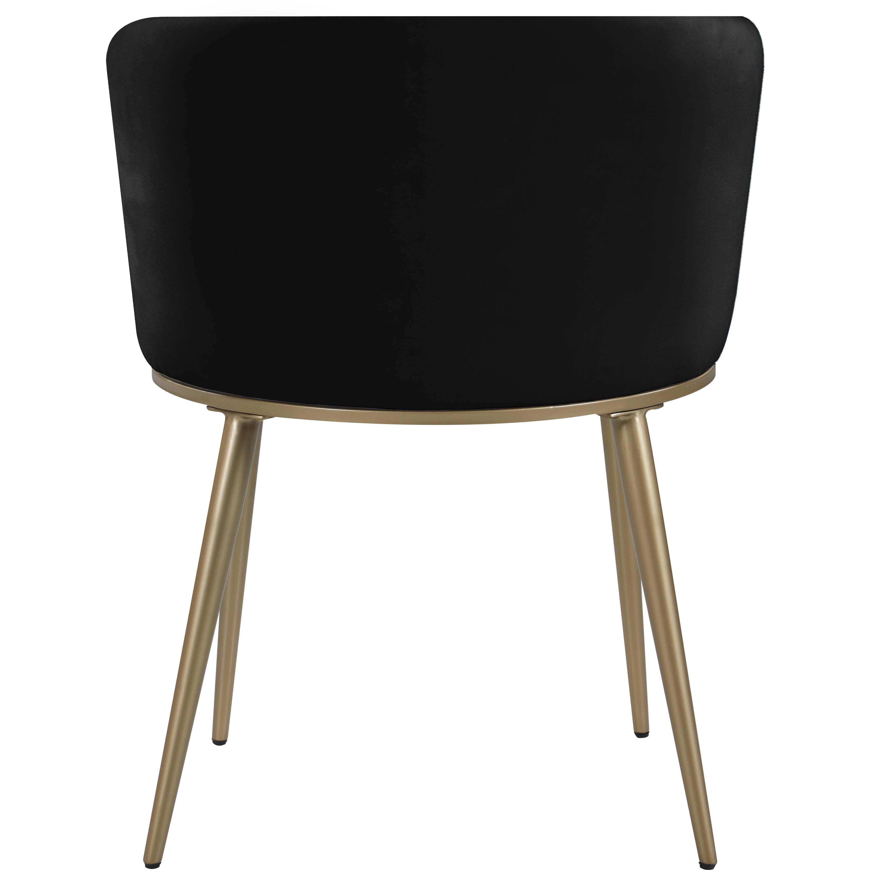 Meridian Skylar Black Velvet Dining Chair