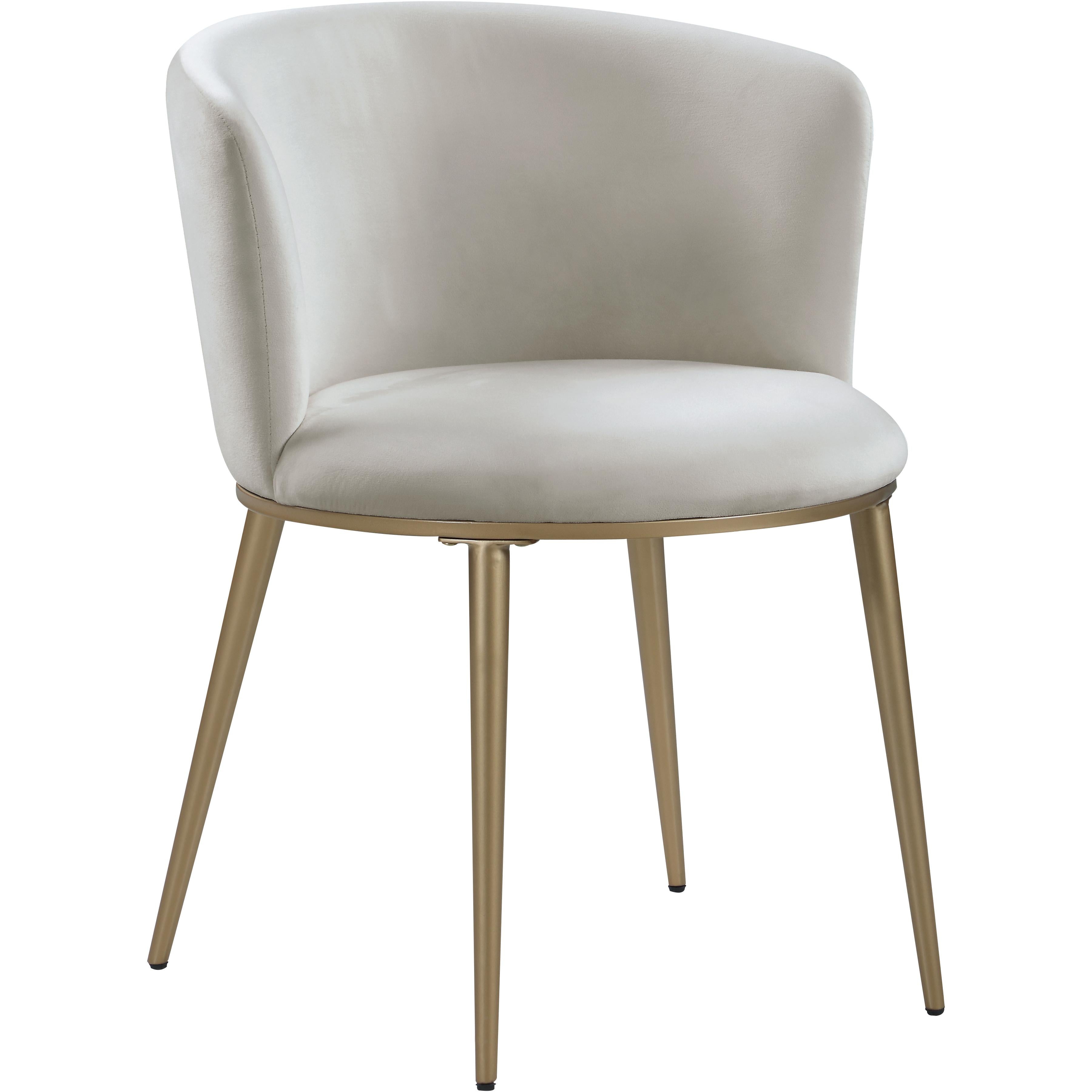 Meridian Skylar Cream Velvet Dining Chair