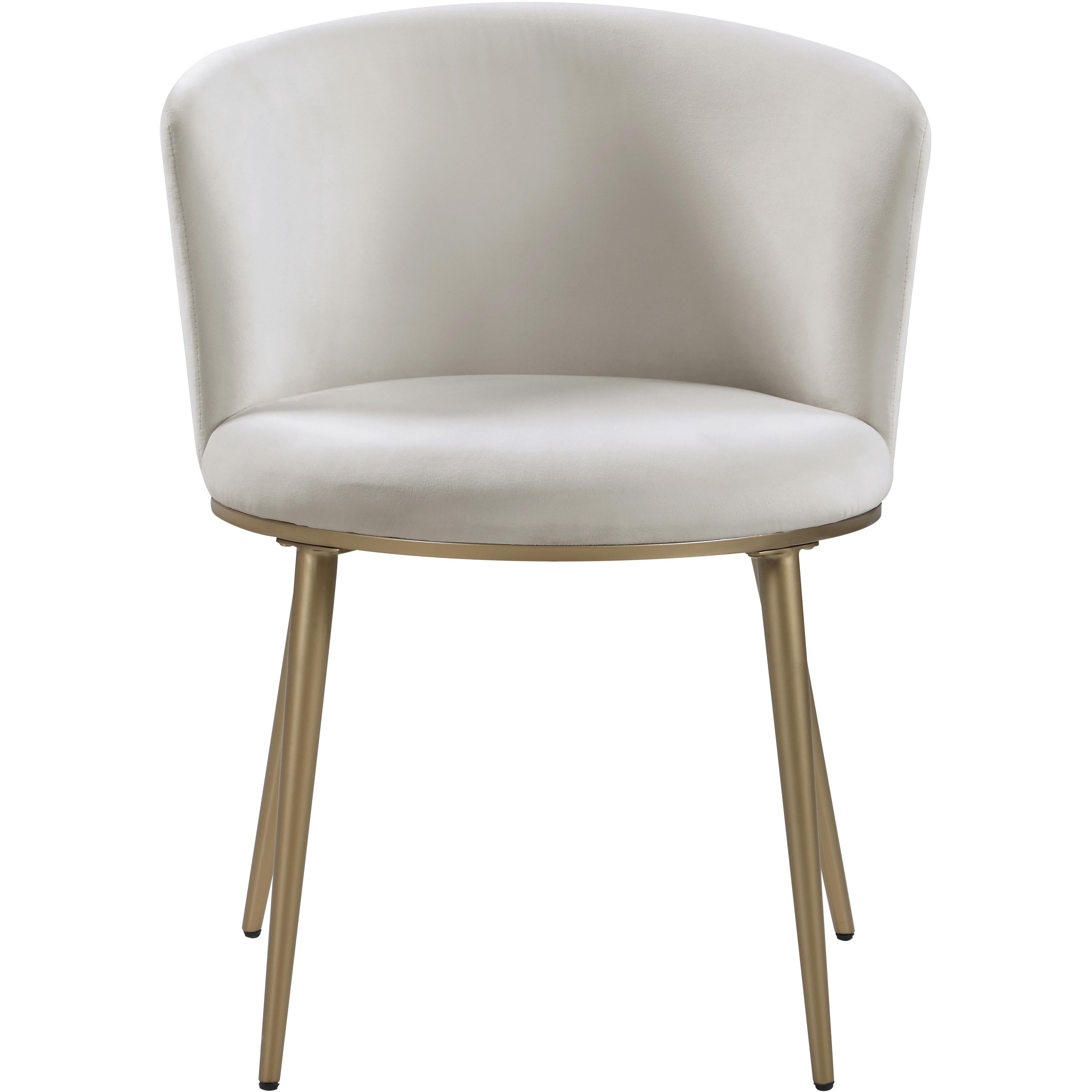 Meridian Skylar Cream Velvet Dining Chair