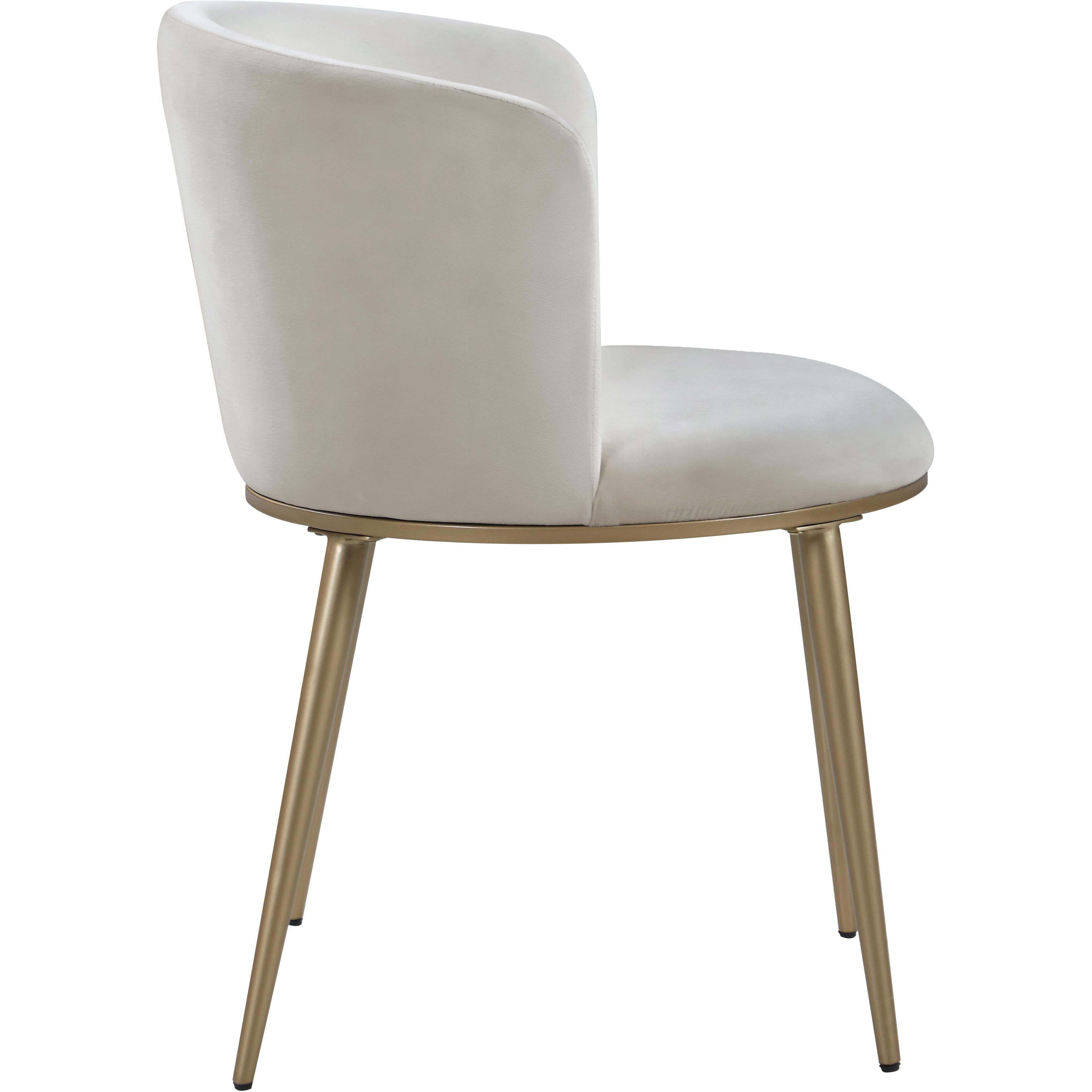 Meridian Skylar Cream Velvet Dining Chair