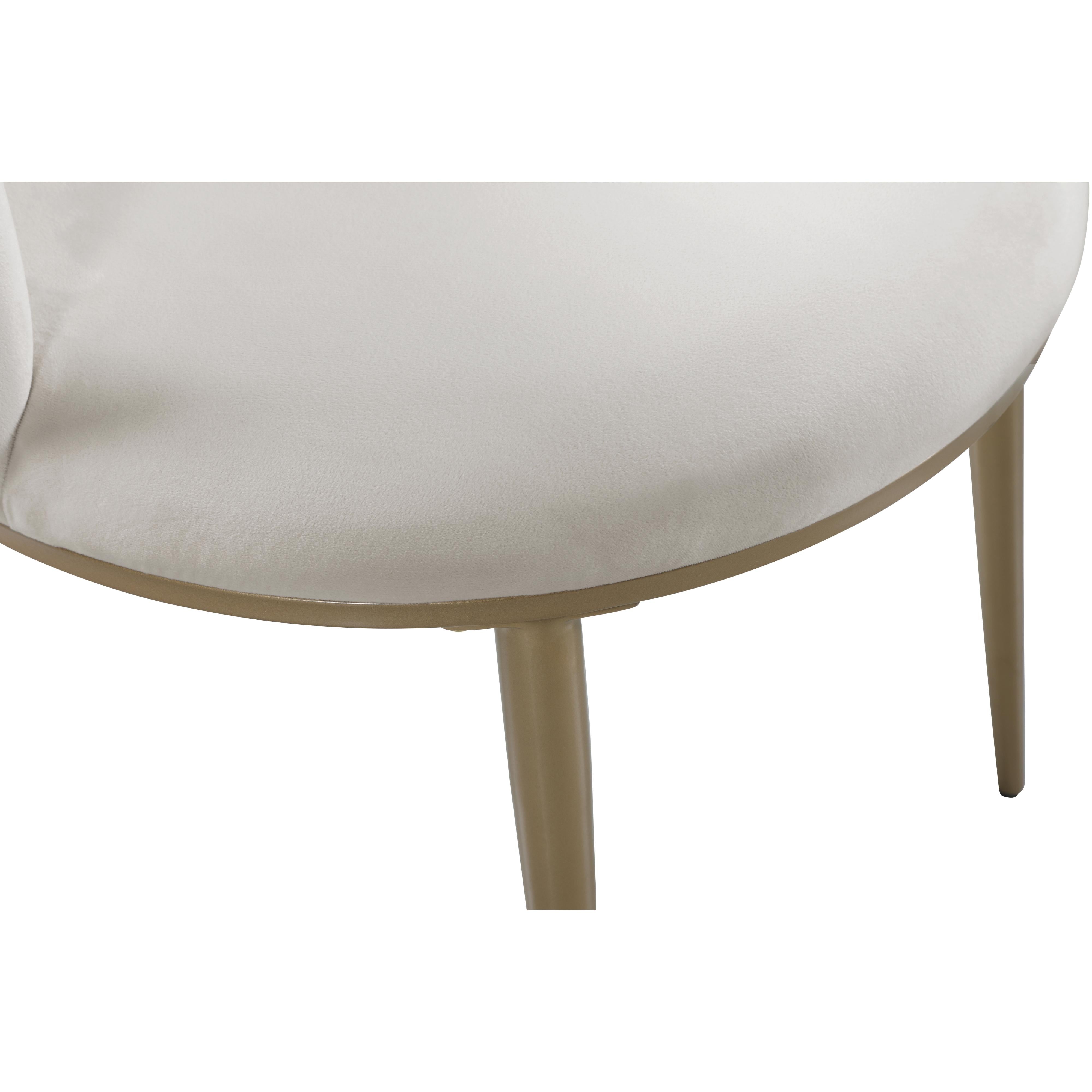 Meridian Skylar Cream Velvet Dining Chair