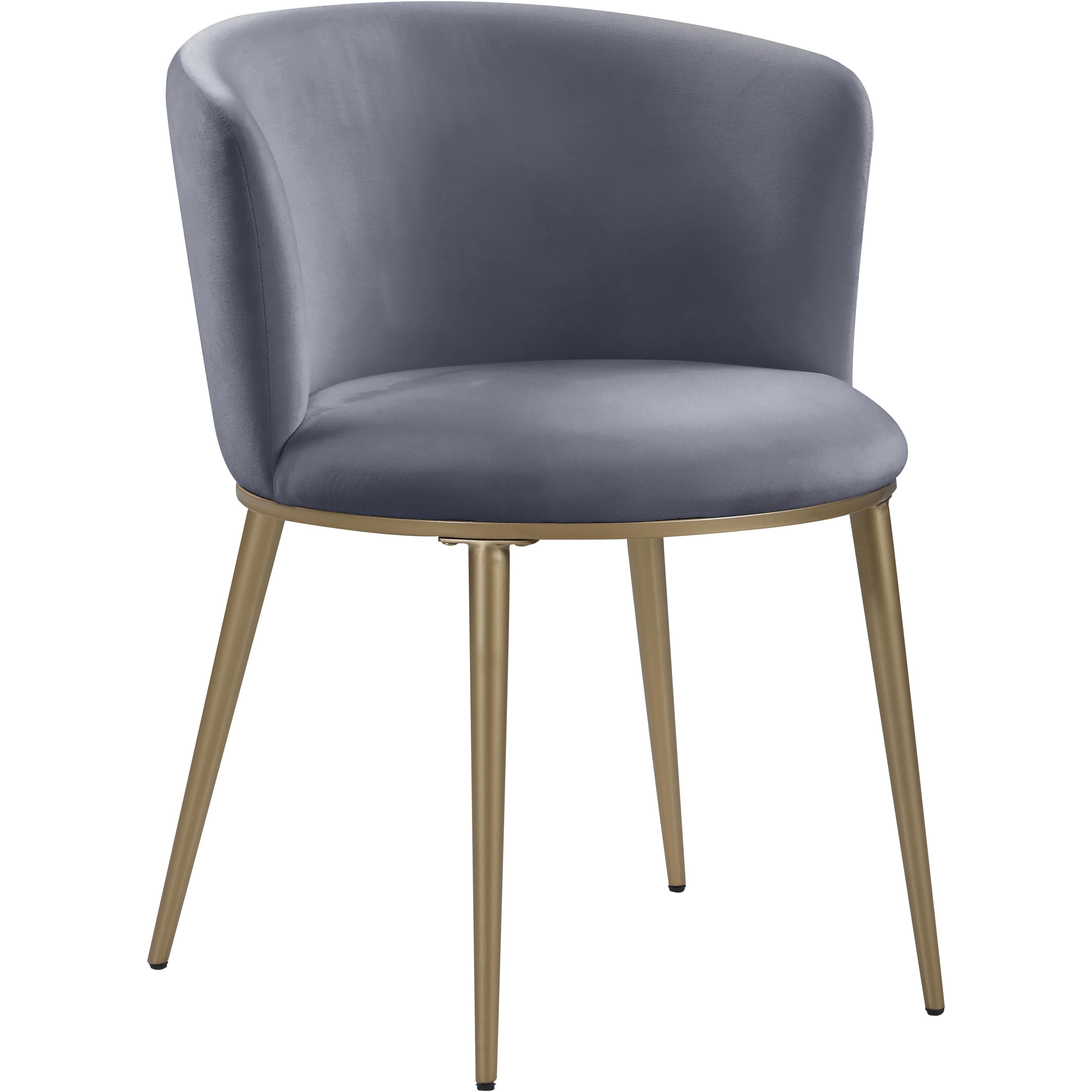 Meridian Skylar Grey Velvet Dining Chair