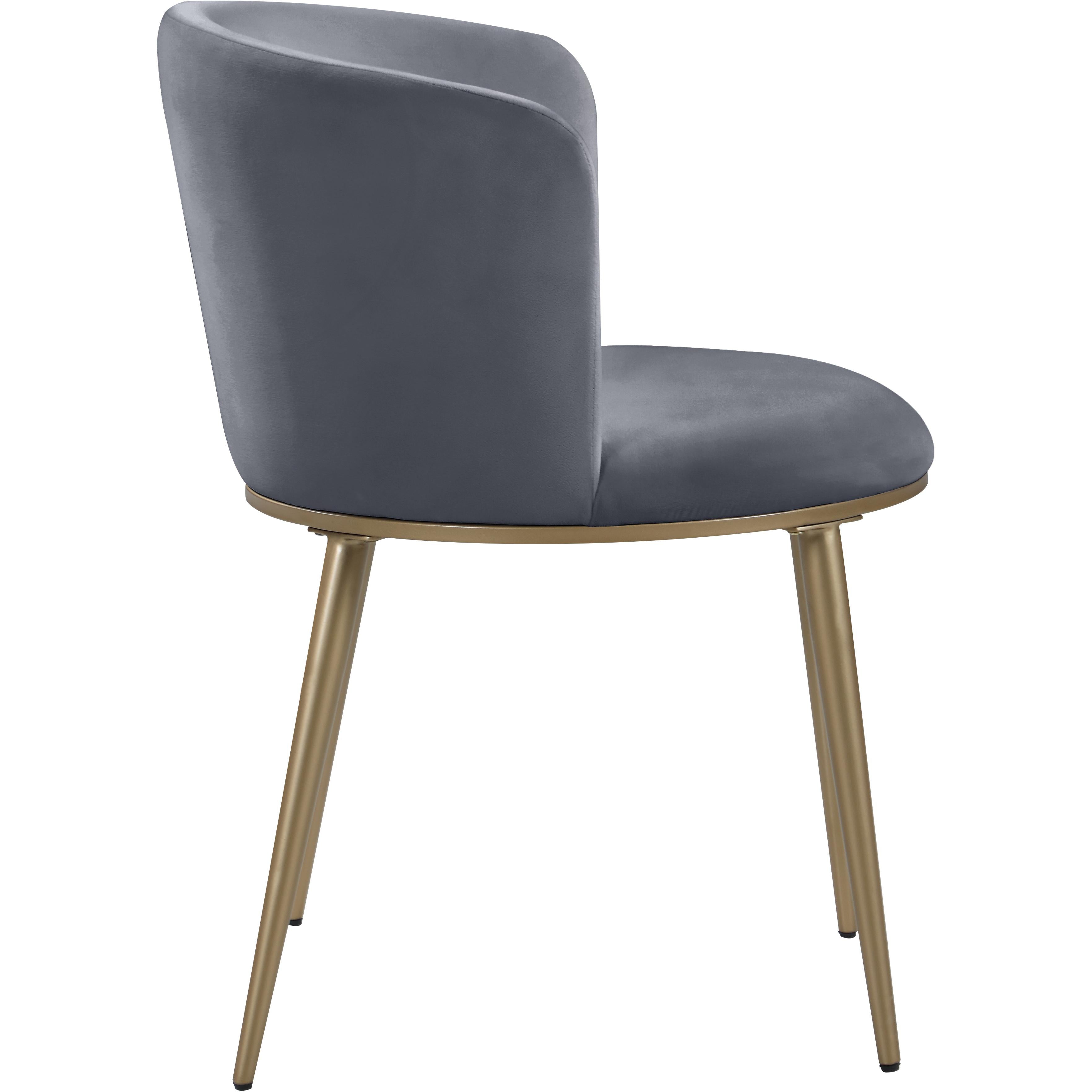 Meridian Skylar Grey Velvet Dining Chair