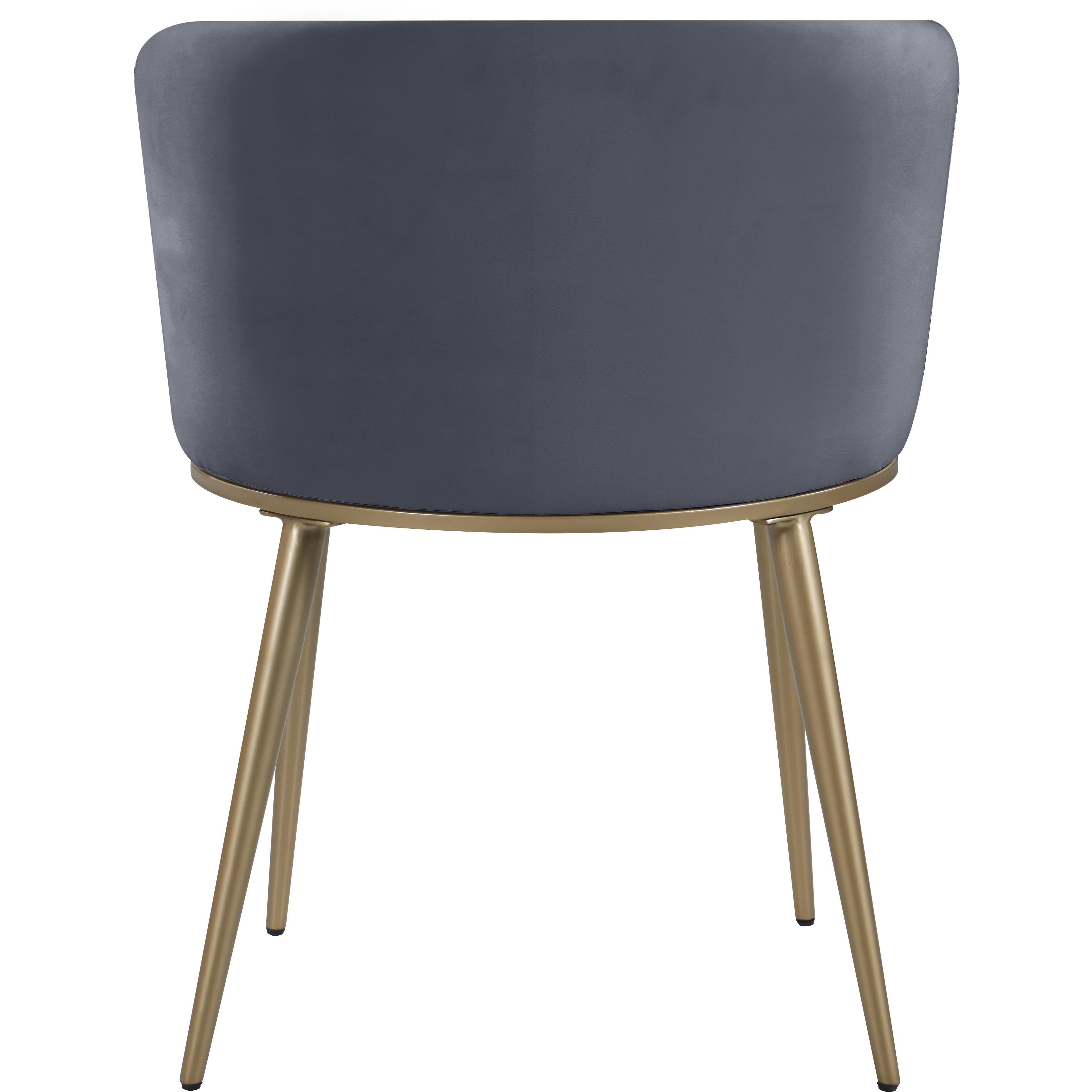 Meridian Skylar Grey Velvet Dining Chair