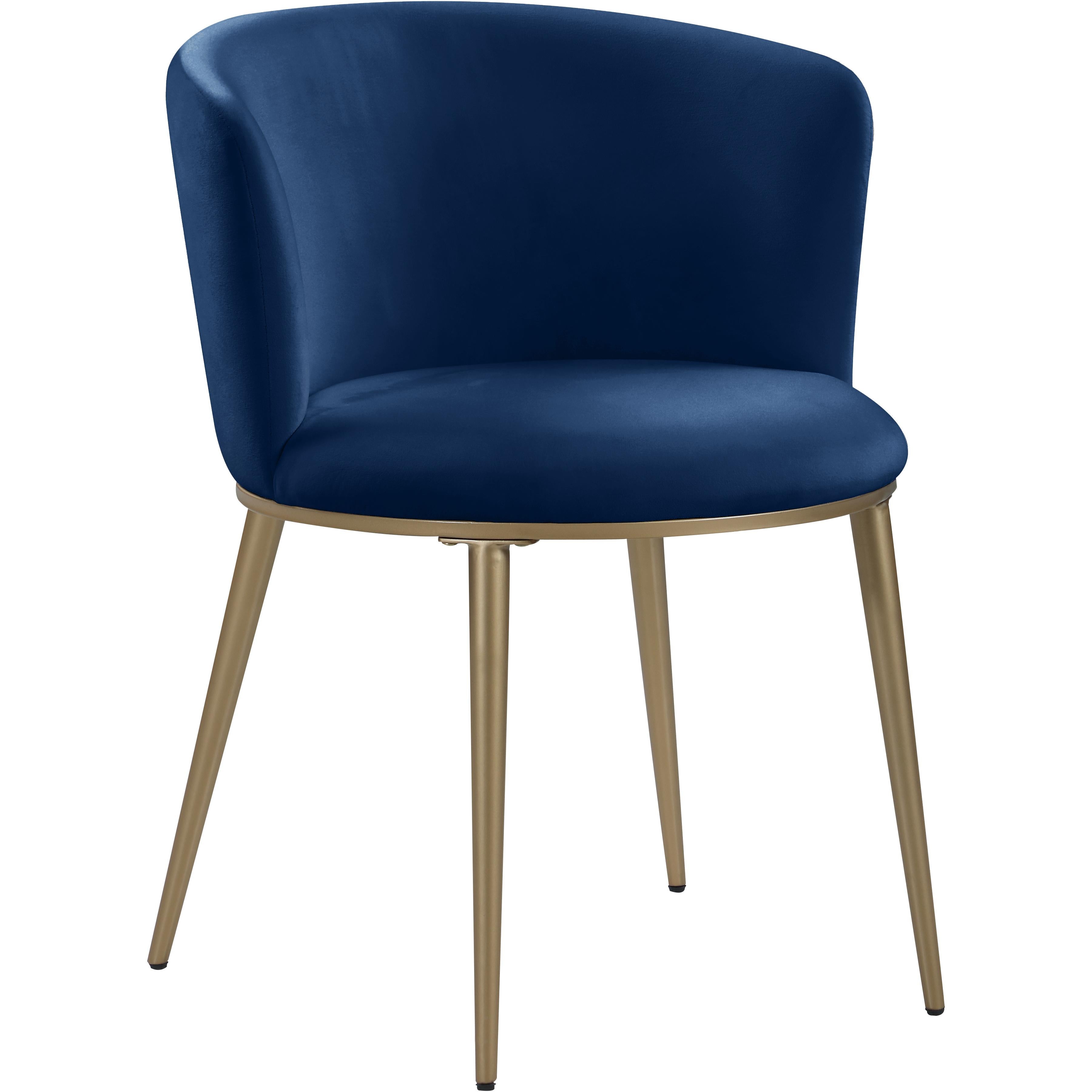 Meridian Skylar Navy Velvet Dining Chair