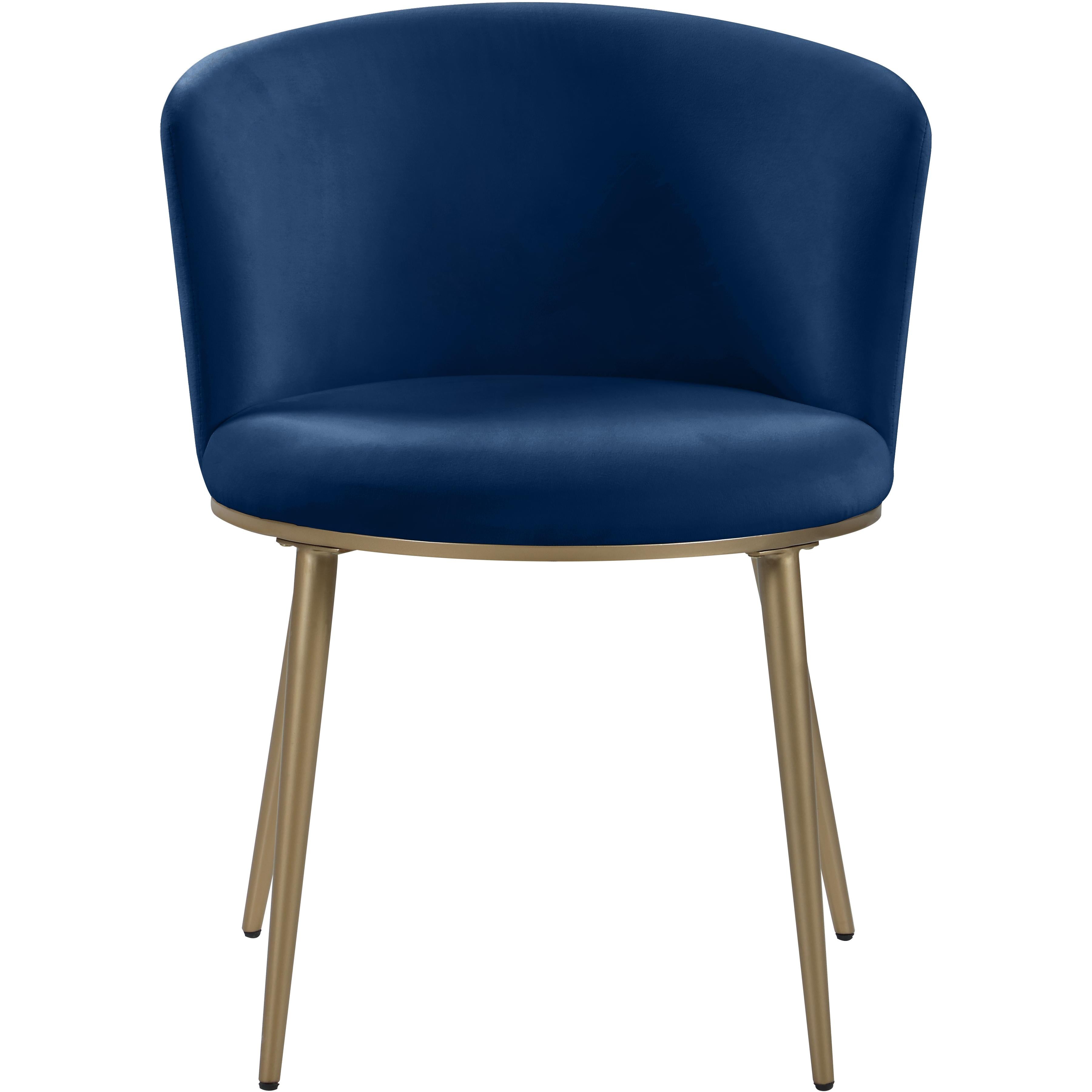 Meridian Skylar Navy Velvet Dining Chair