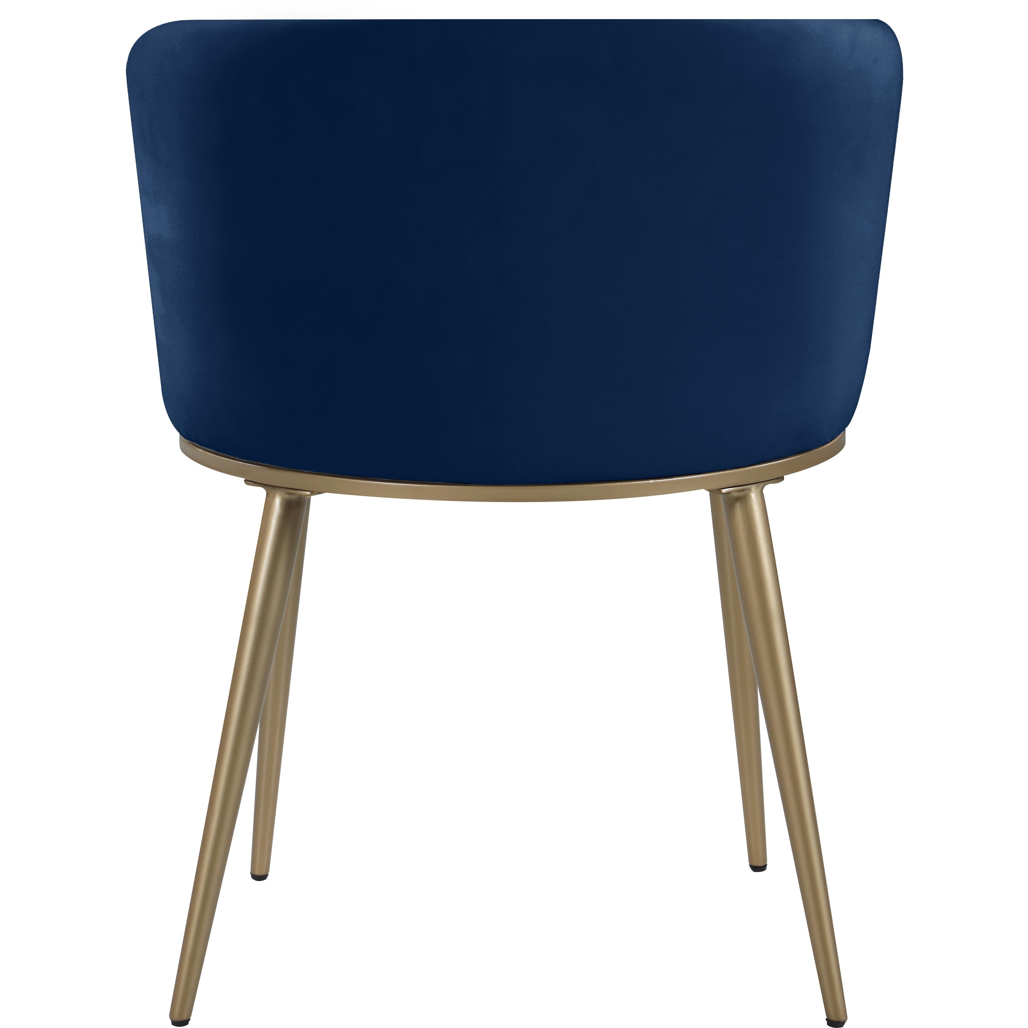 Meridian Skylar Navy Velvet Dining Chair