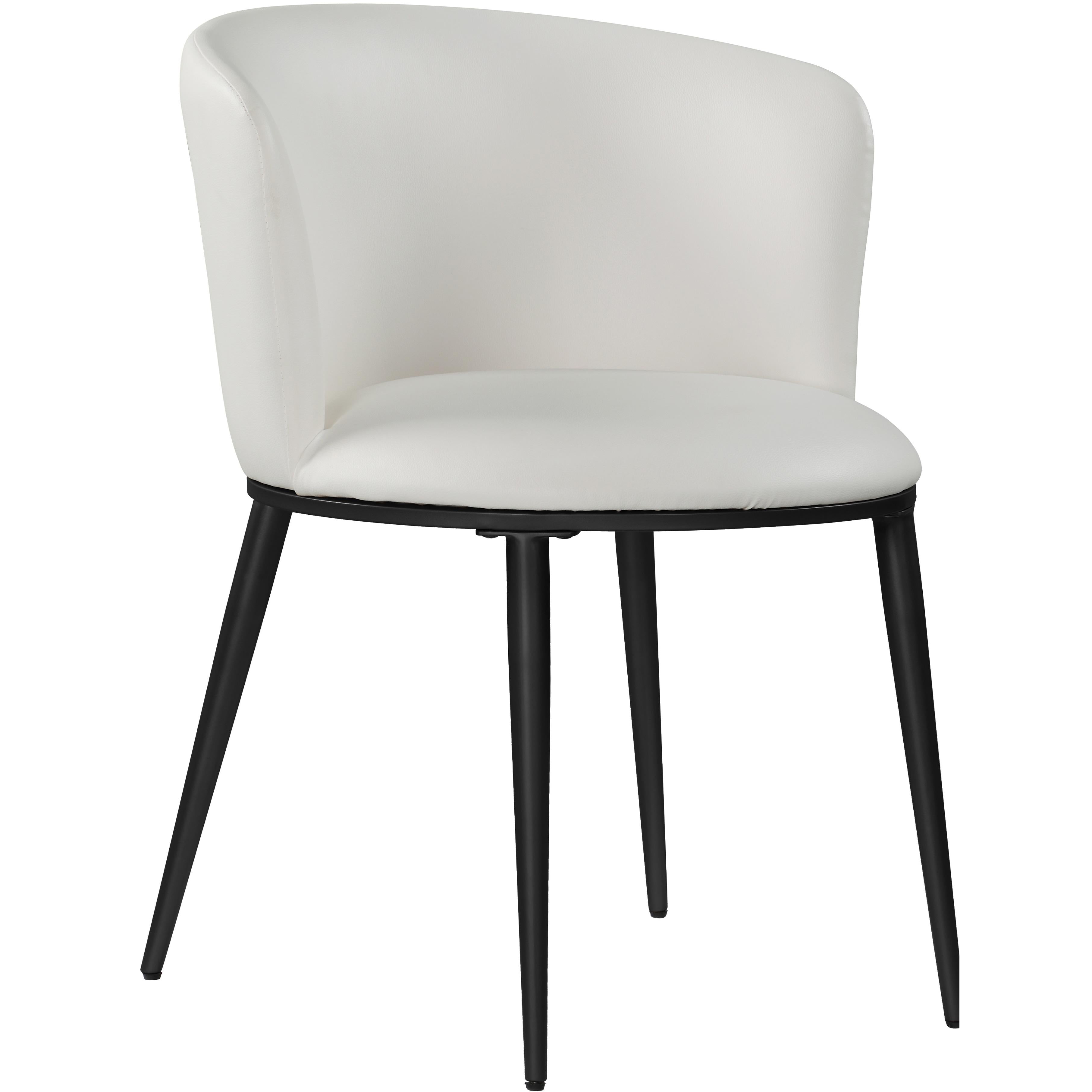 Meridian Skylar White Vegan Leather Dining Chair