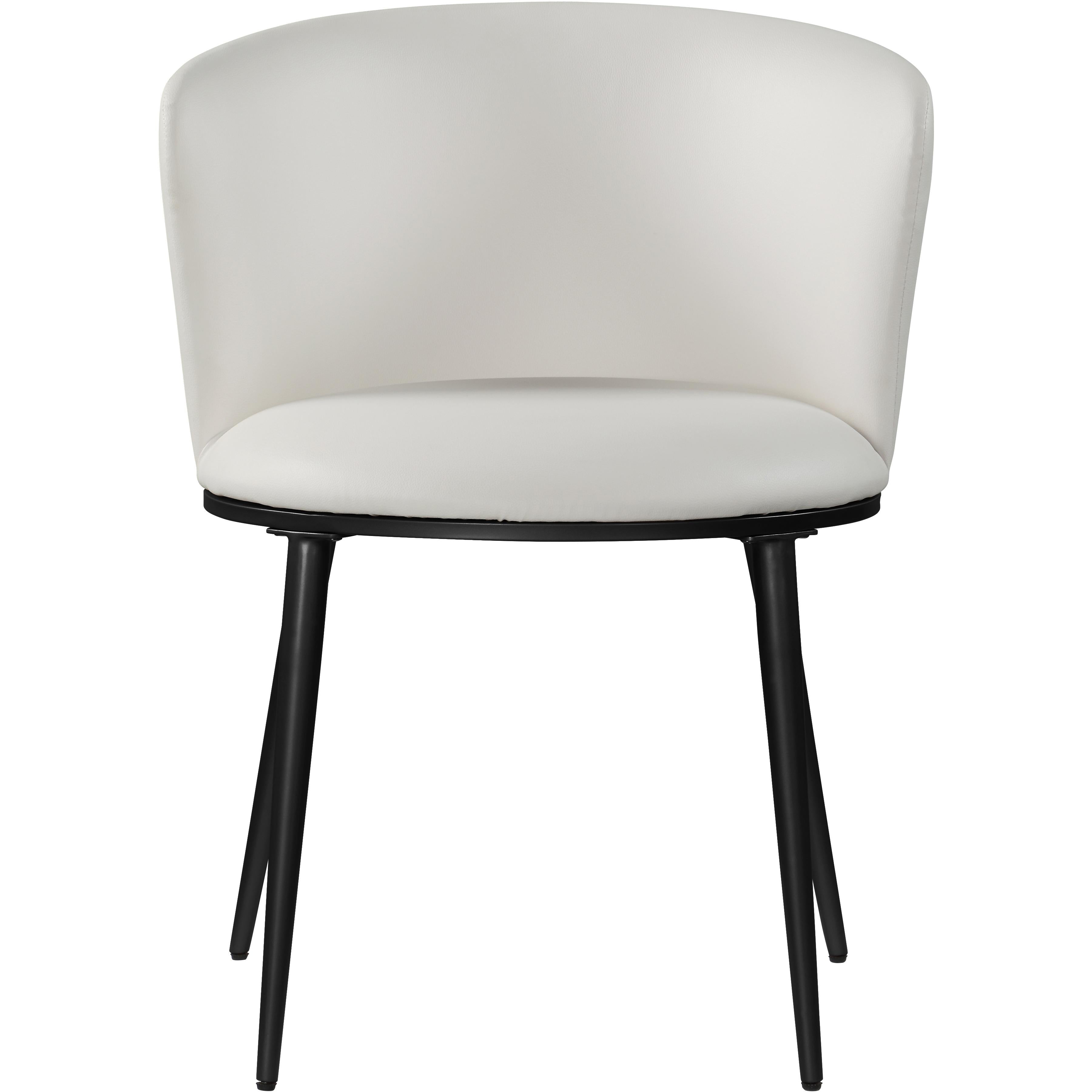 Meridian Skylar White Vegan Leather Dining Chair