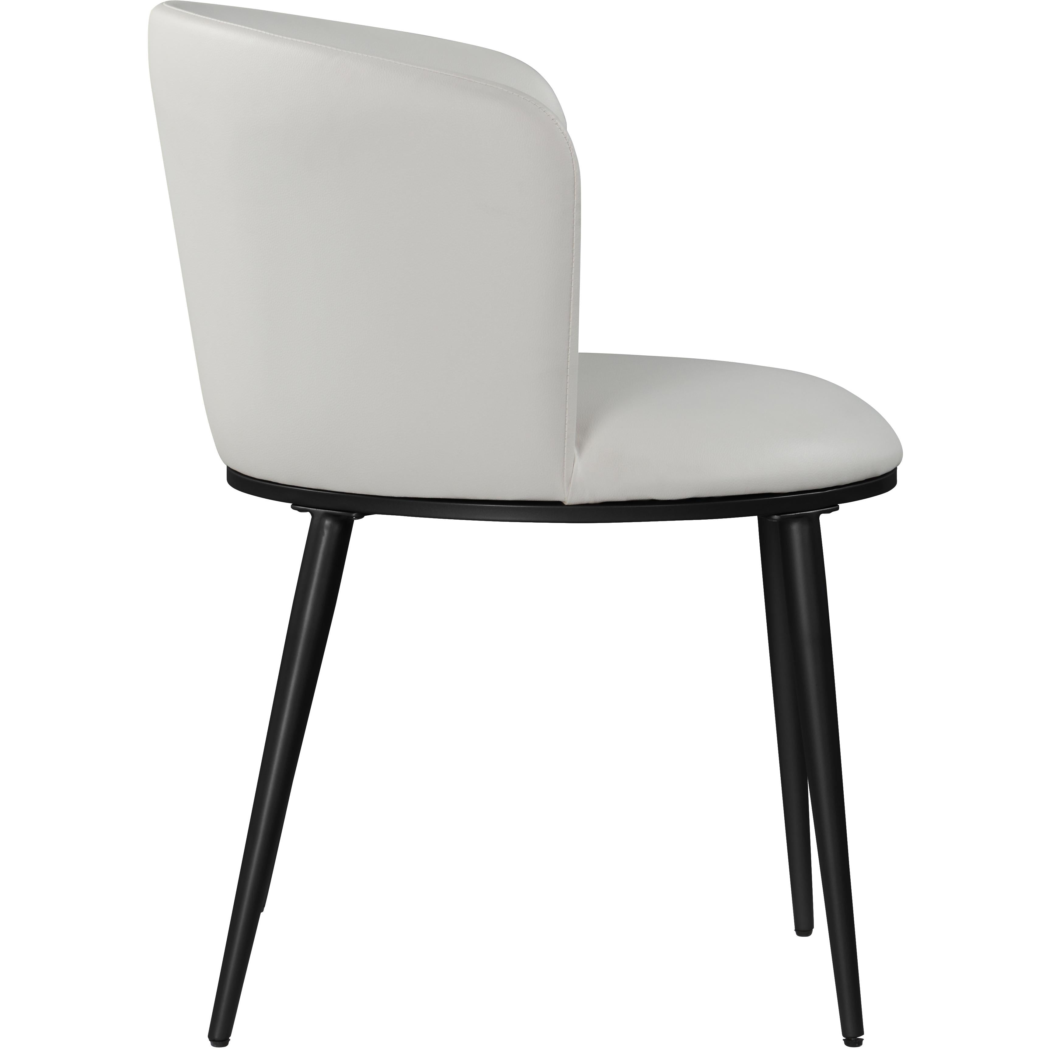 Meridian Skylar White Vegan Leather Dining Chair